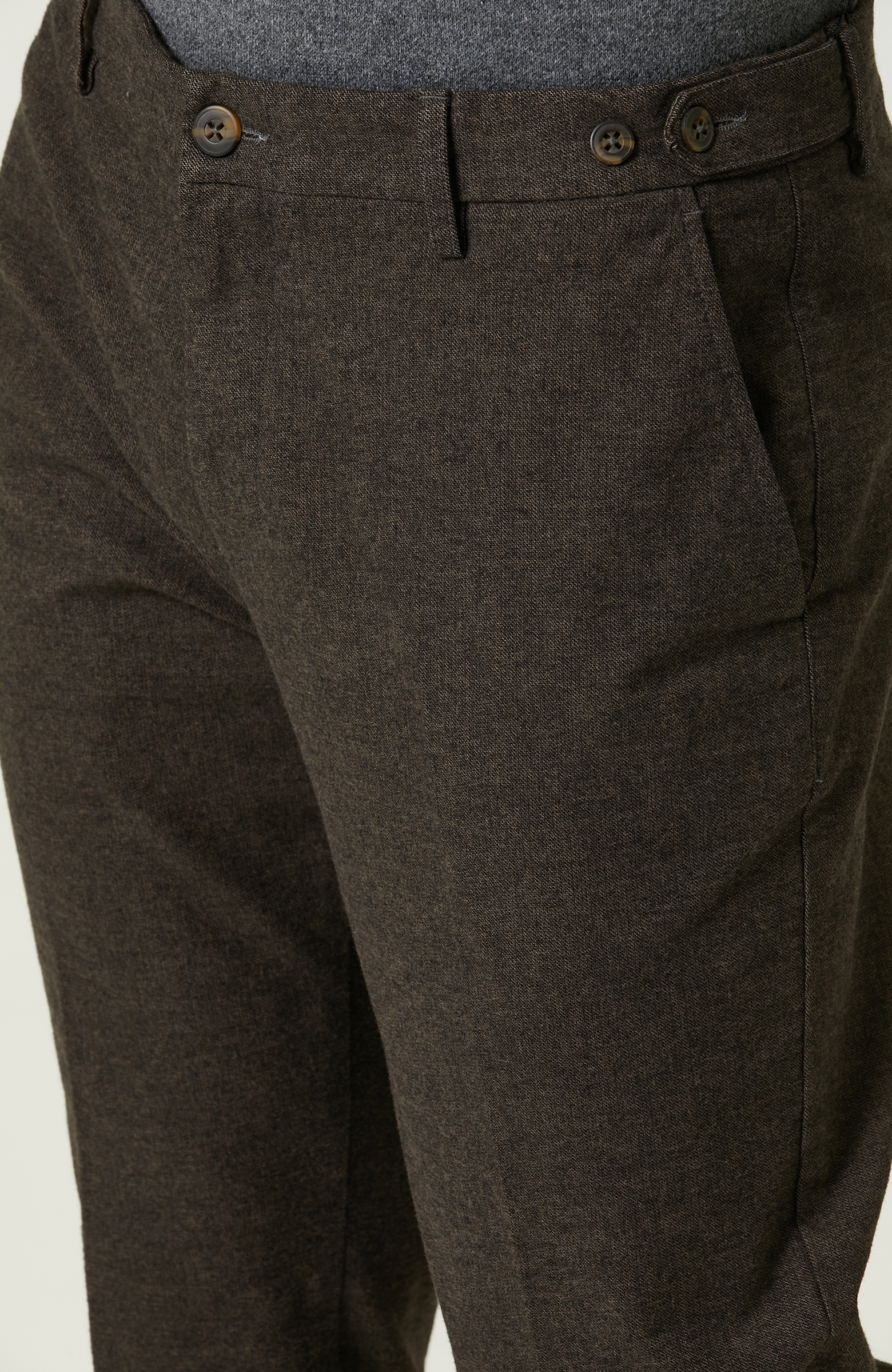 Yan Cepli Kahverengi Pantolon