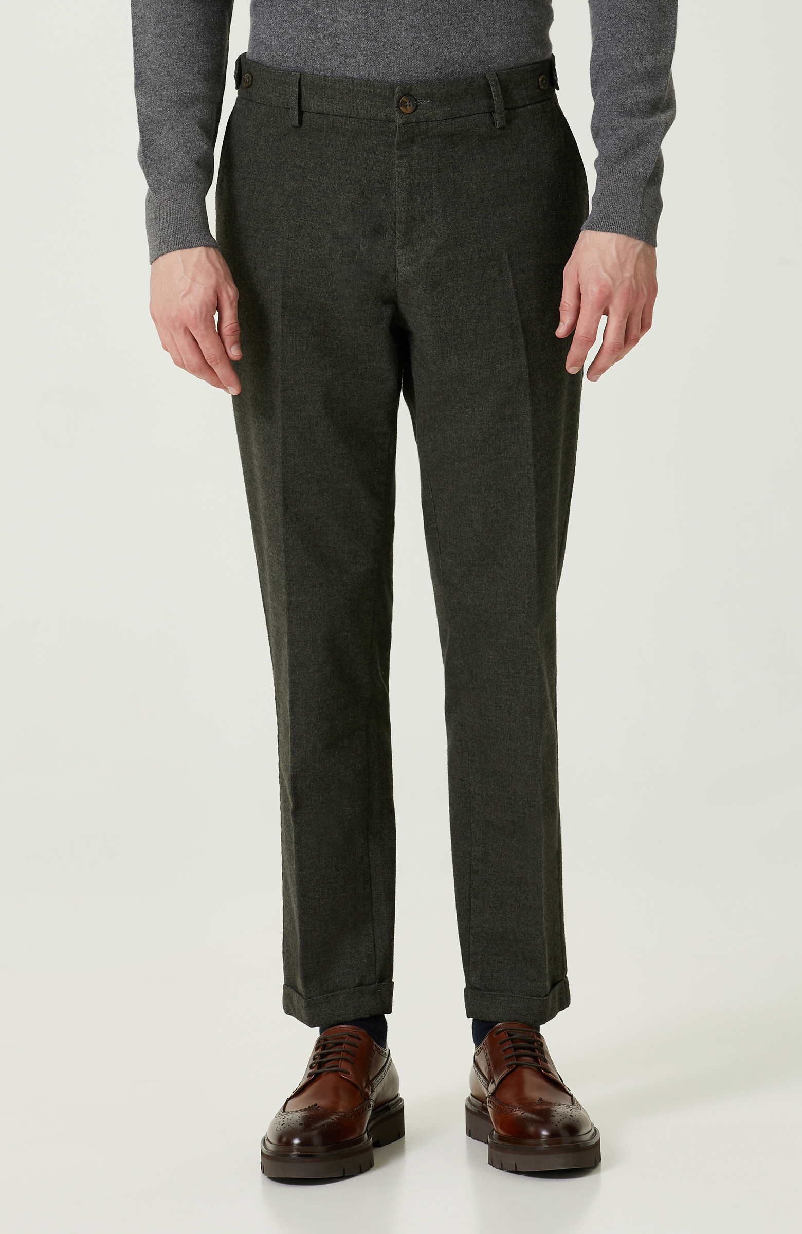 Yan Cepli Haki Pantolon