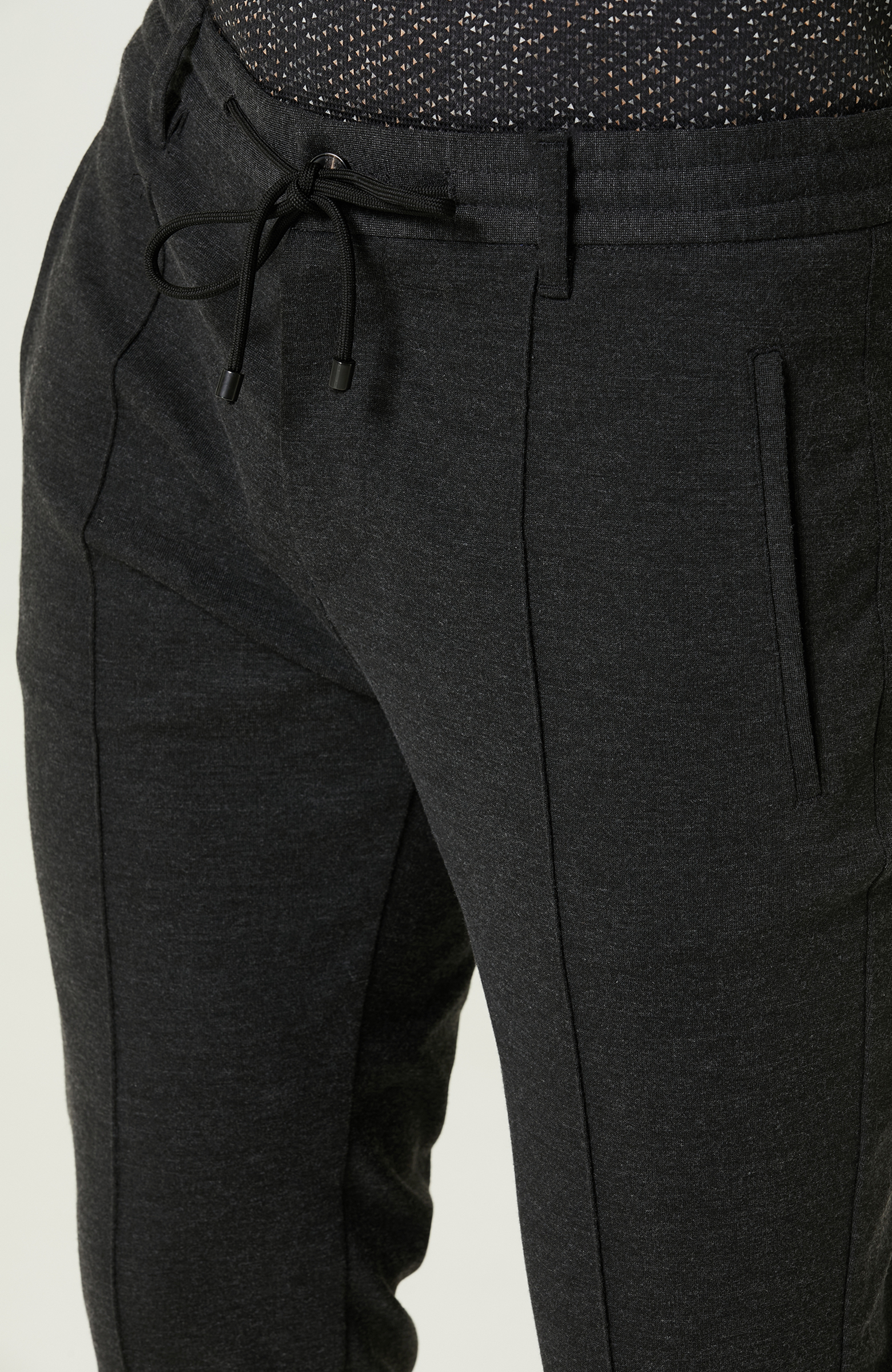 Bağcıklı Orta Bel Siyah Pantolon