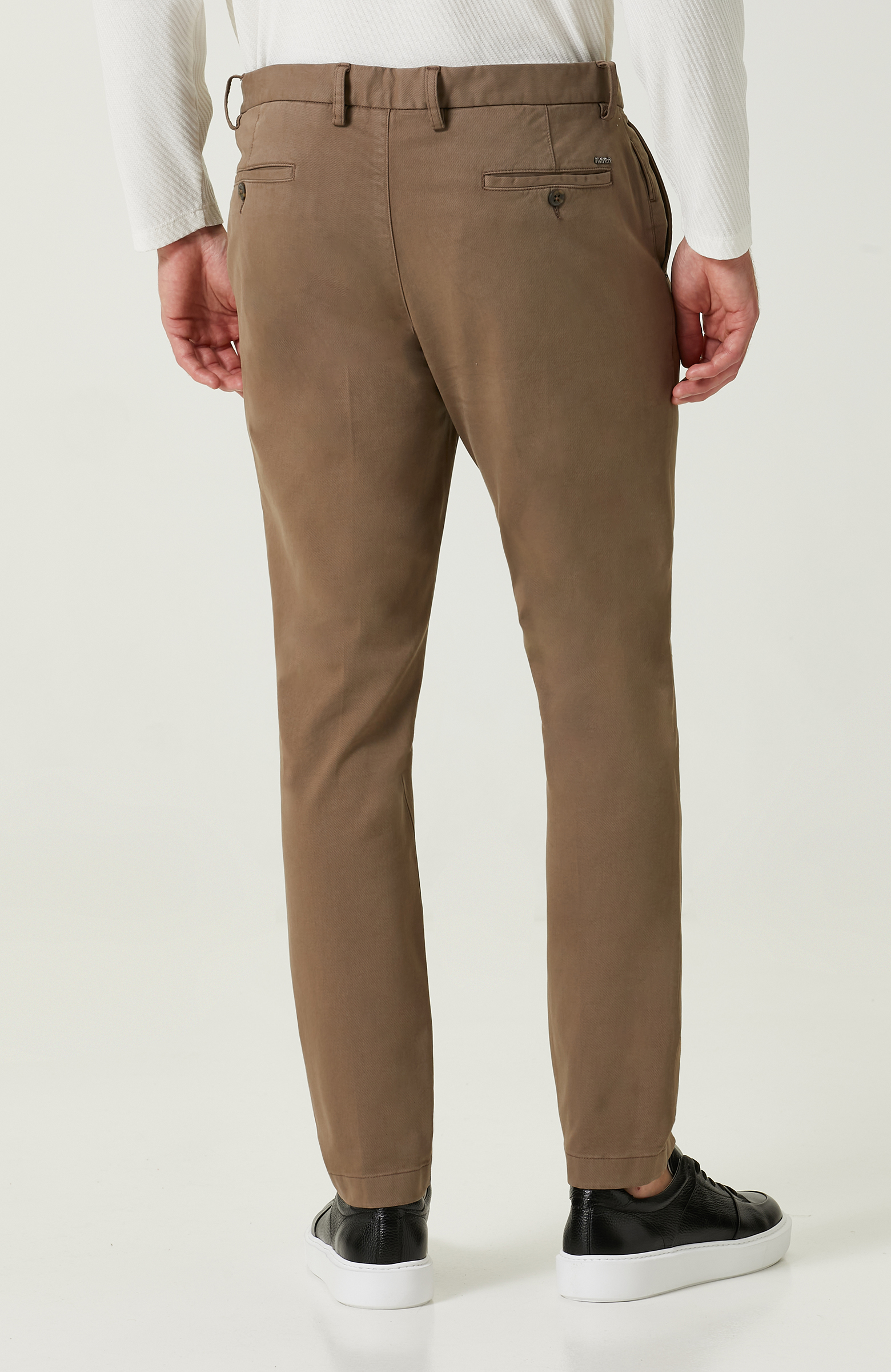 Vizon Yan Cepli Düz Paça Pantolon