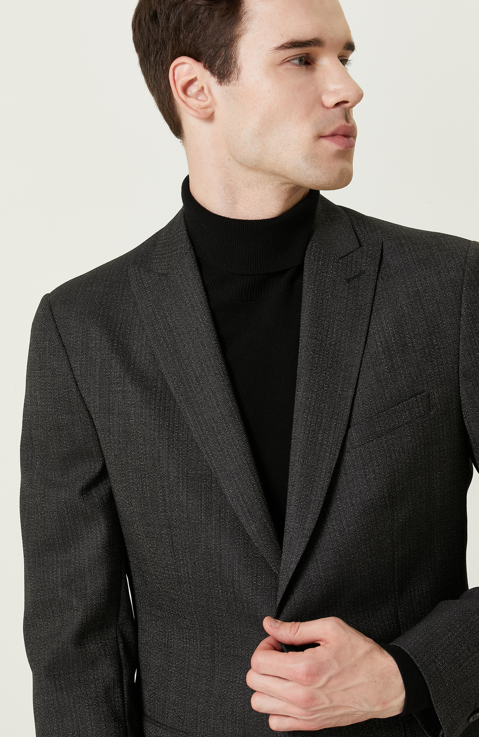 Yünlü Antrasit Takım Elbise