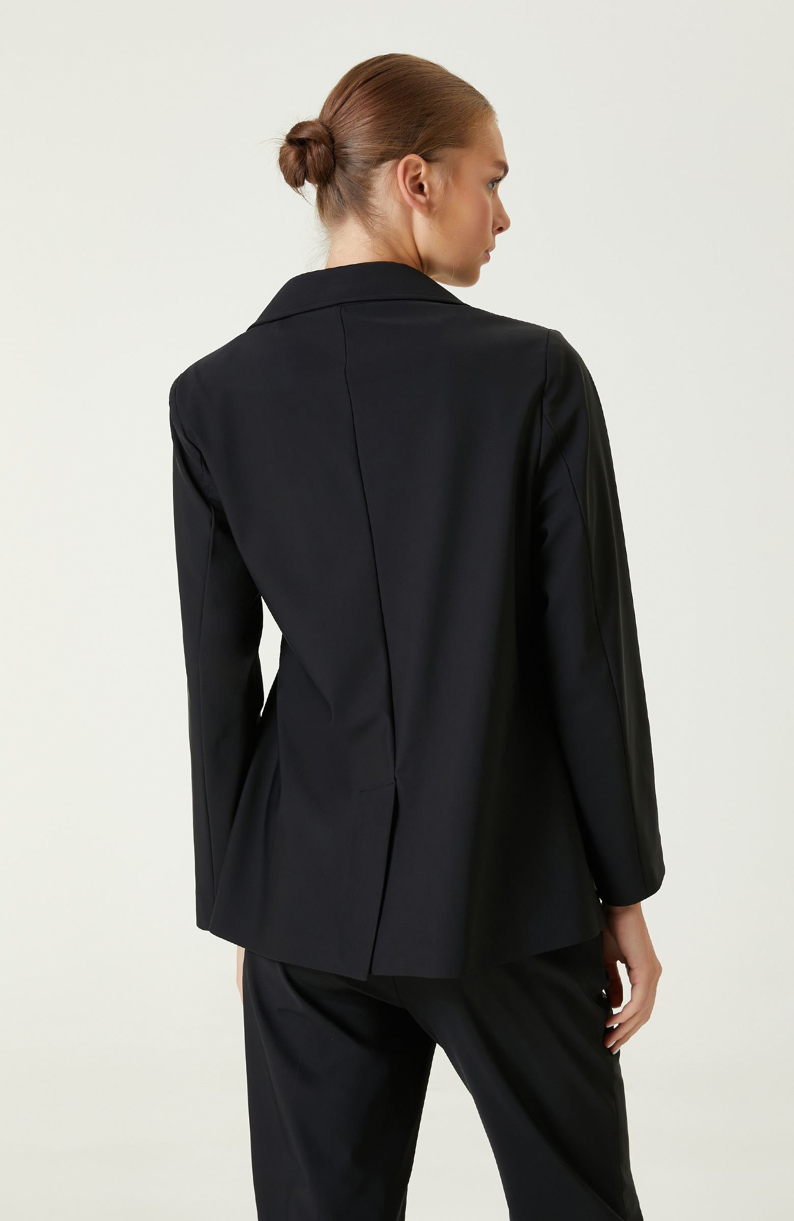 N-Tech Siyah Kemer Detaylı Ceket