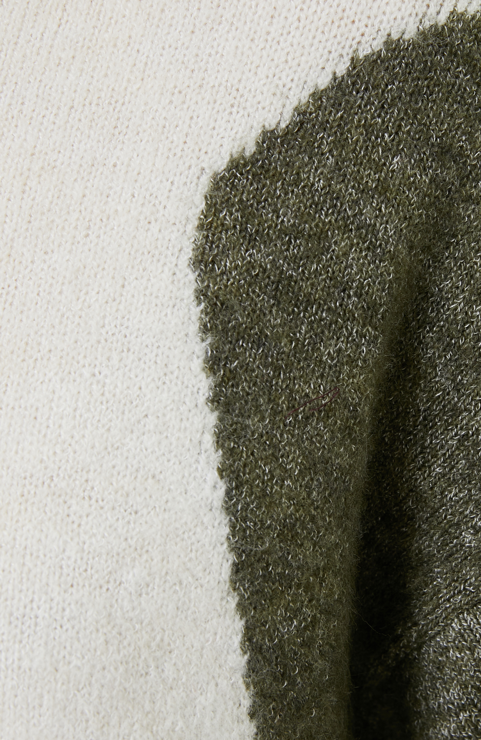 Renkli Desenli Dik Yaka Triko Kazak