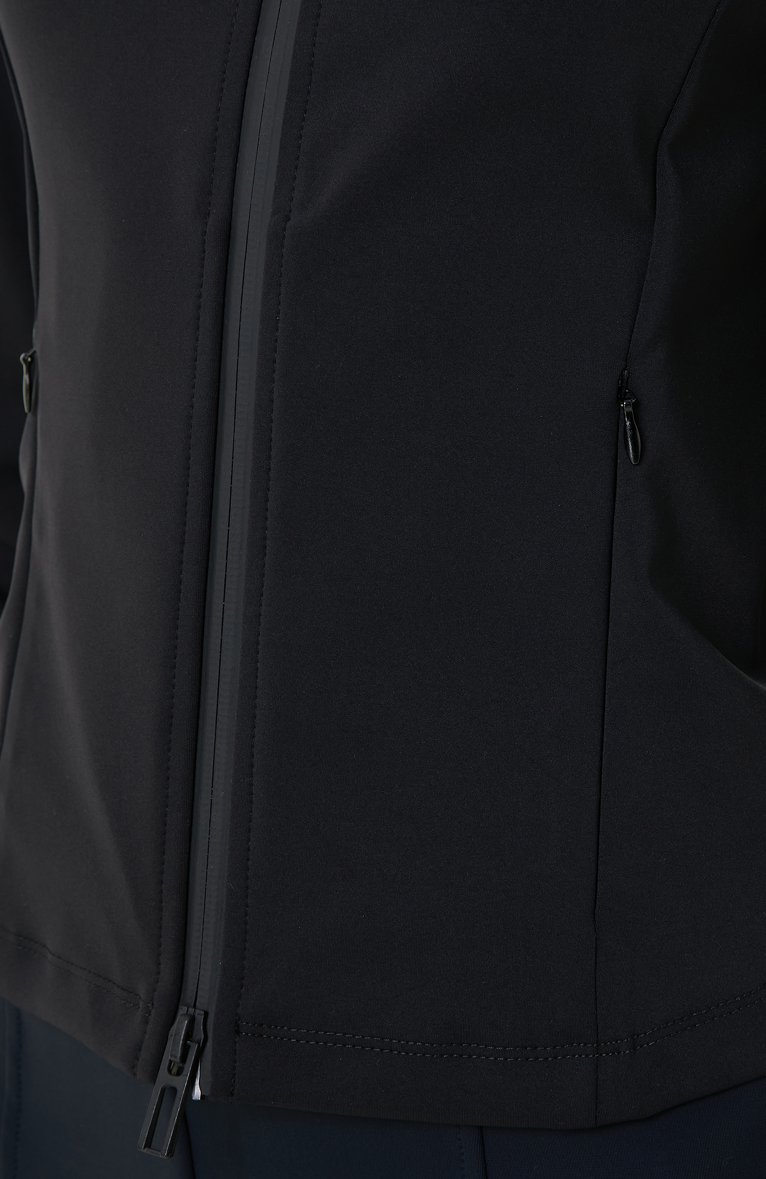 N-Tech Ön Beden Fermuarlı Siyah Sweatshirt