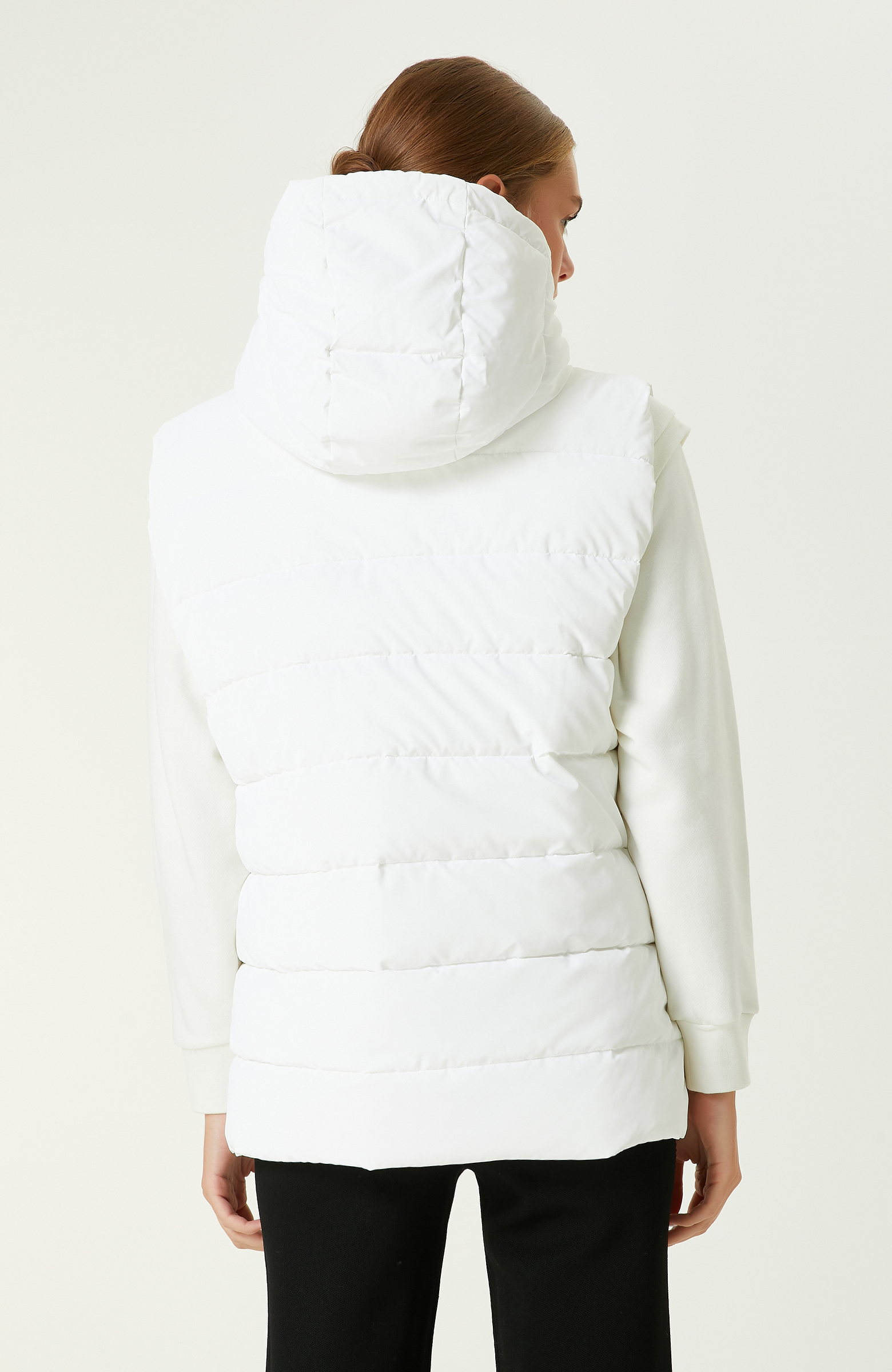 N-Tech Kırık Beyaz Puffer Casual Yelek