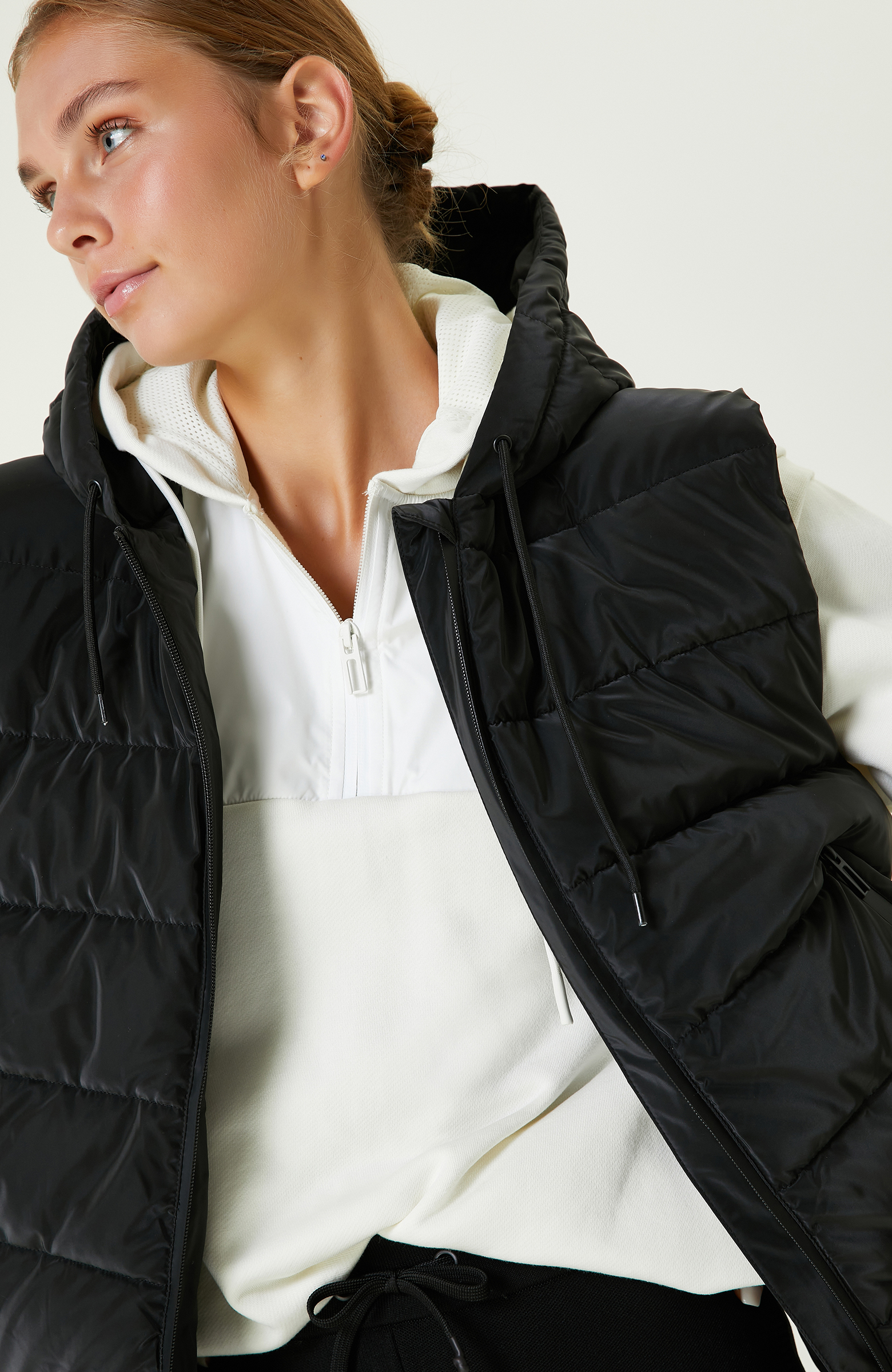 N-Tech Siyah Puffer Casual Yelek