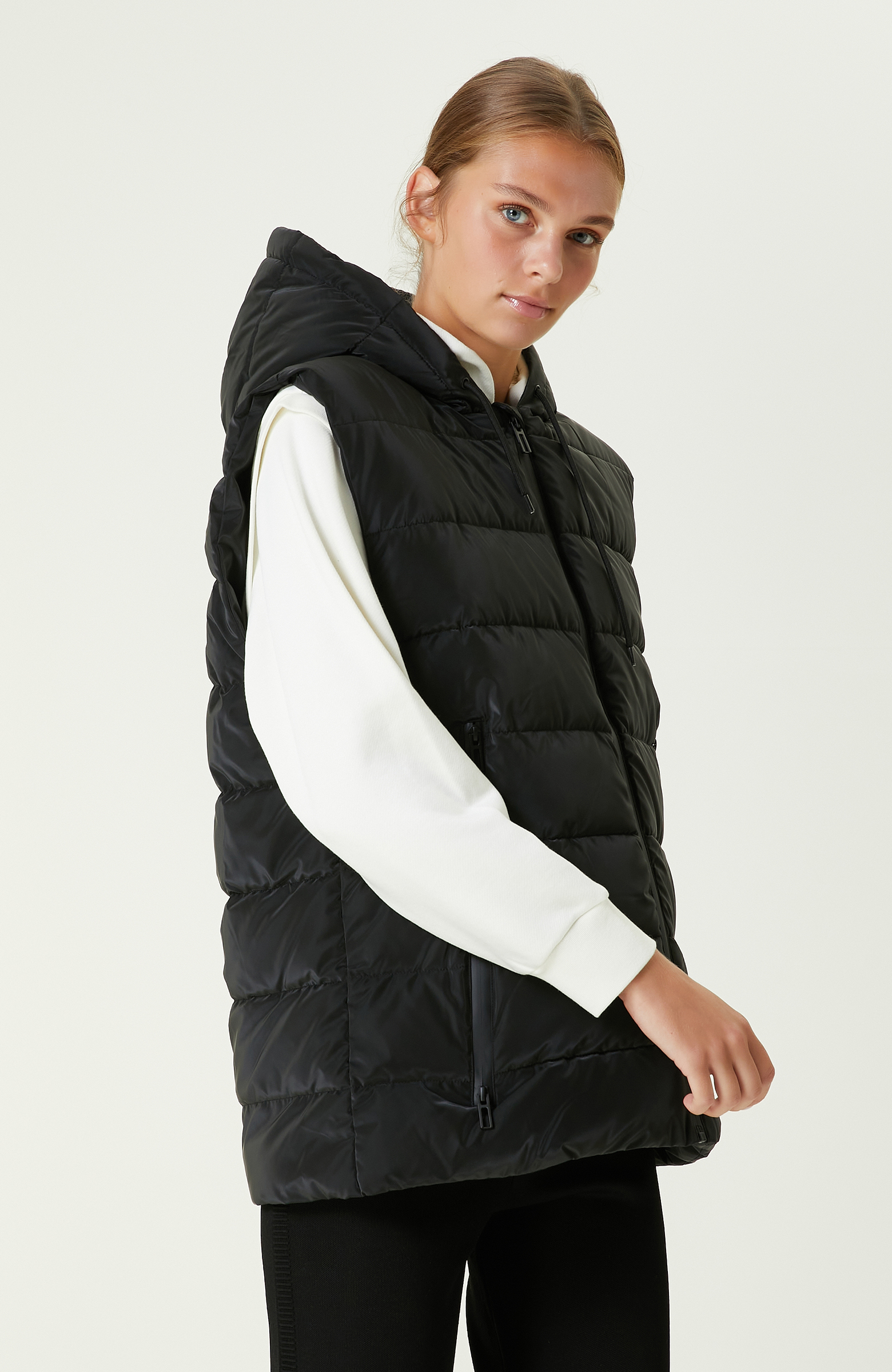 N-Tech Siyah Puffer Casual Yelek