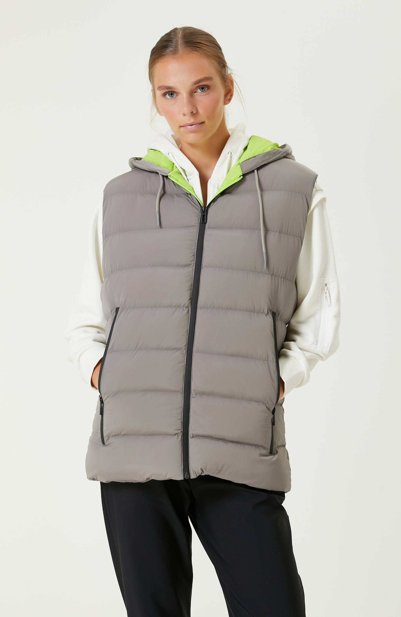 N-Tech Gri Puffer Yelek