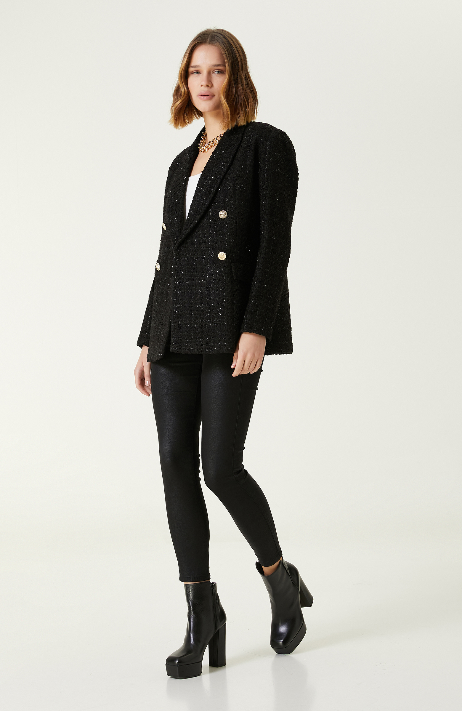 Siyah Tüvit Ceket