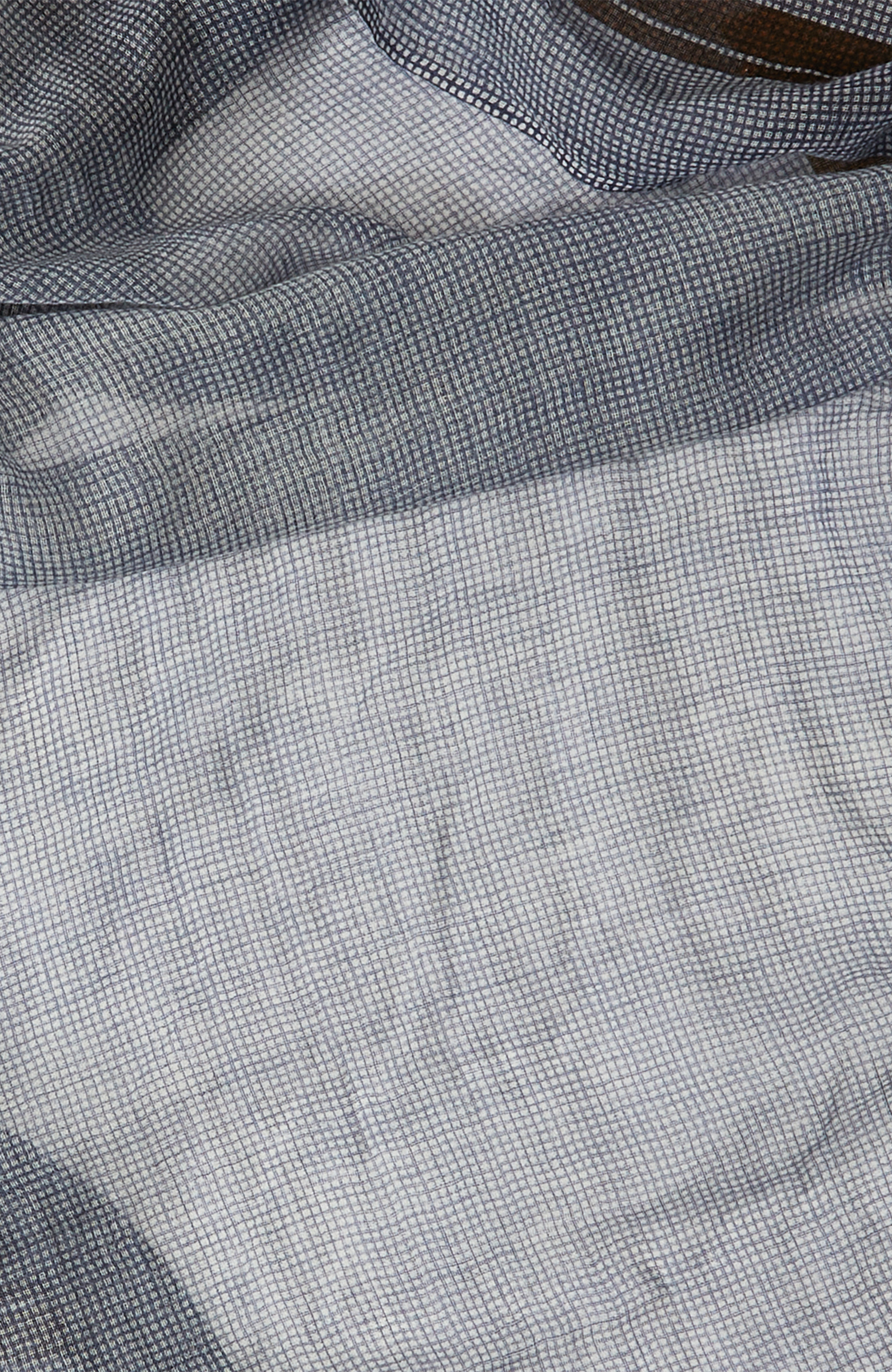 Lacivert Kahverengi Unisex Yün Şal