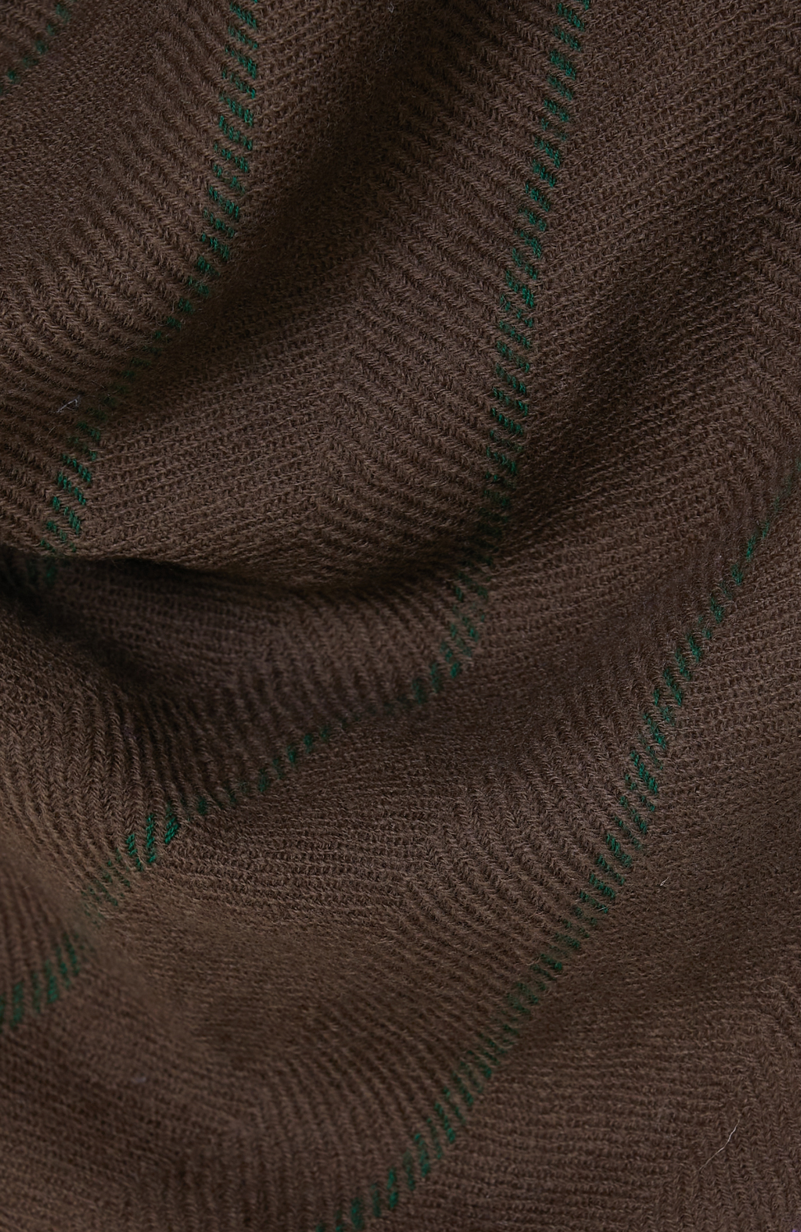 Kahverengi Unisex Yün Şal