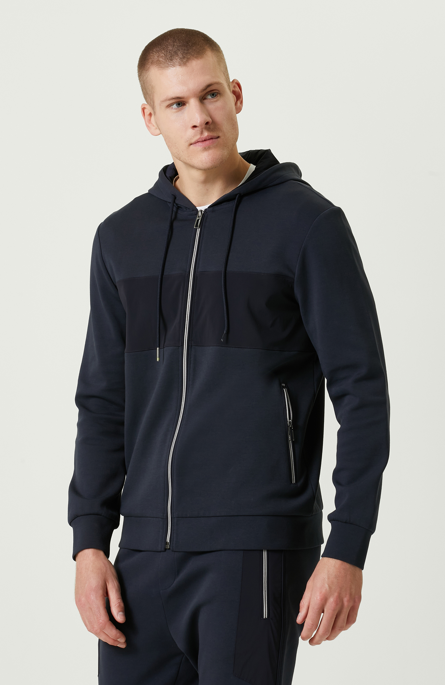 N-Tech Kapüşon Yaka Lacivert Sweatshirt_3