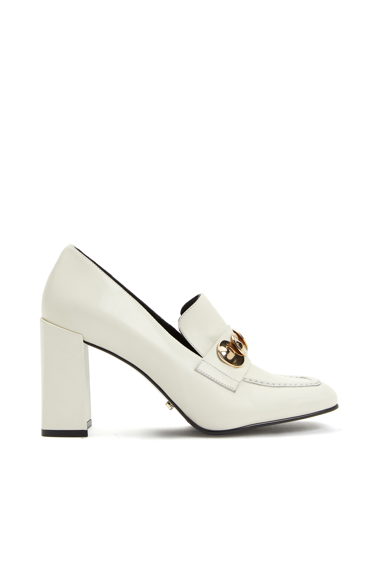 Kırık Beyaz Deri Loafer