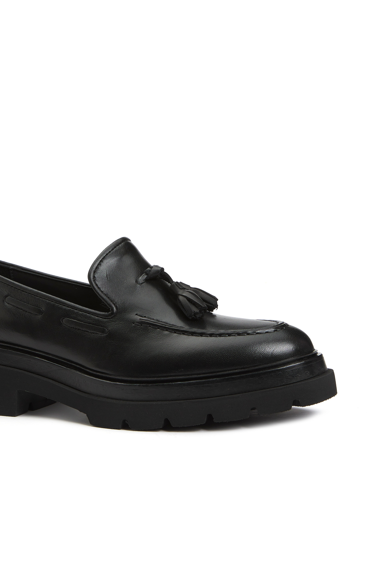 Siyah Kadın Deri Loafer