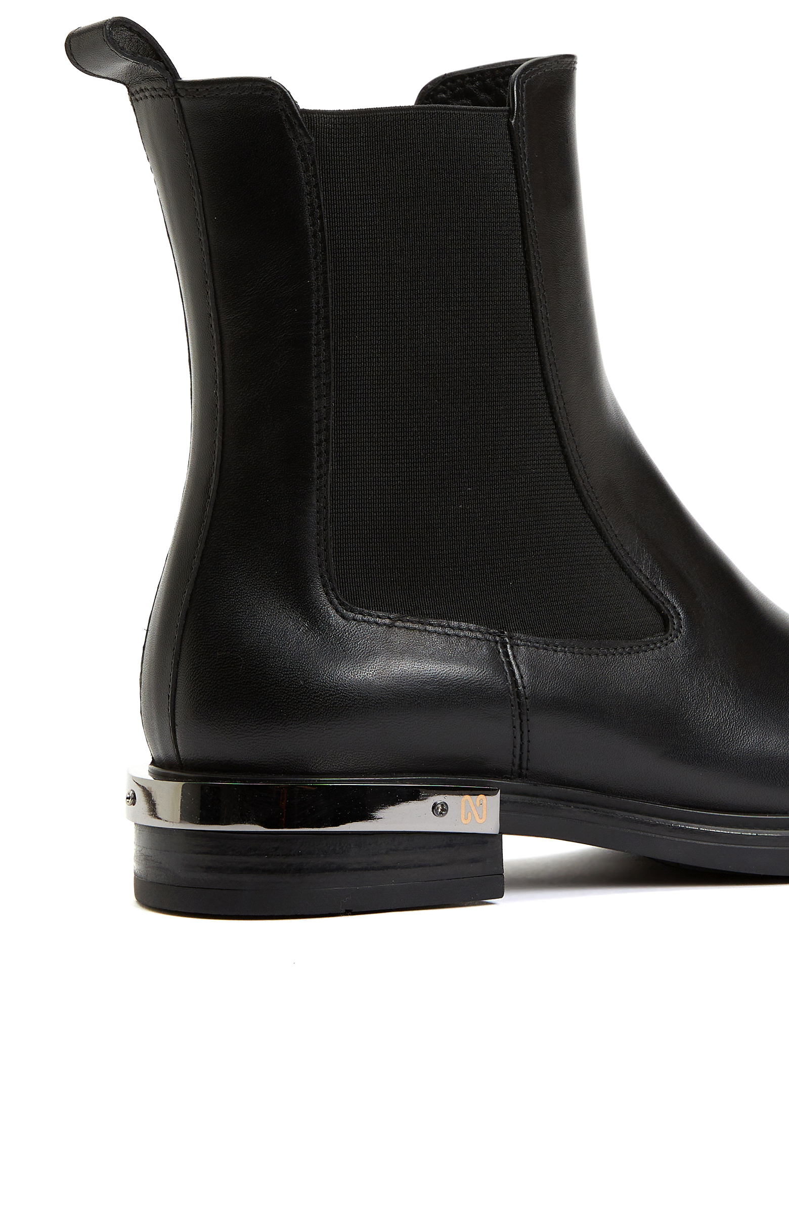 Siyah Kadın Deri Chelsea Bot