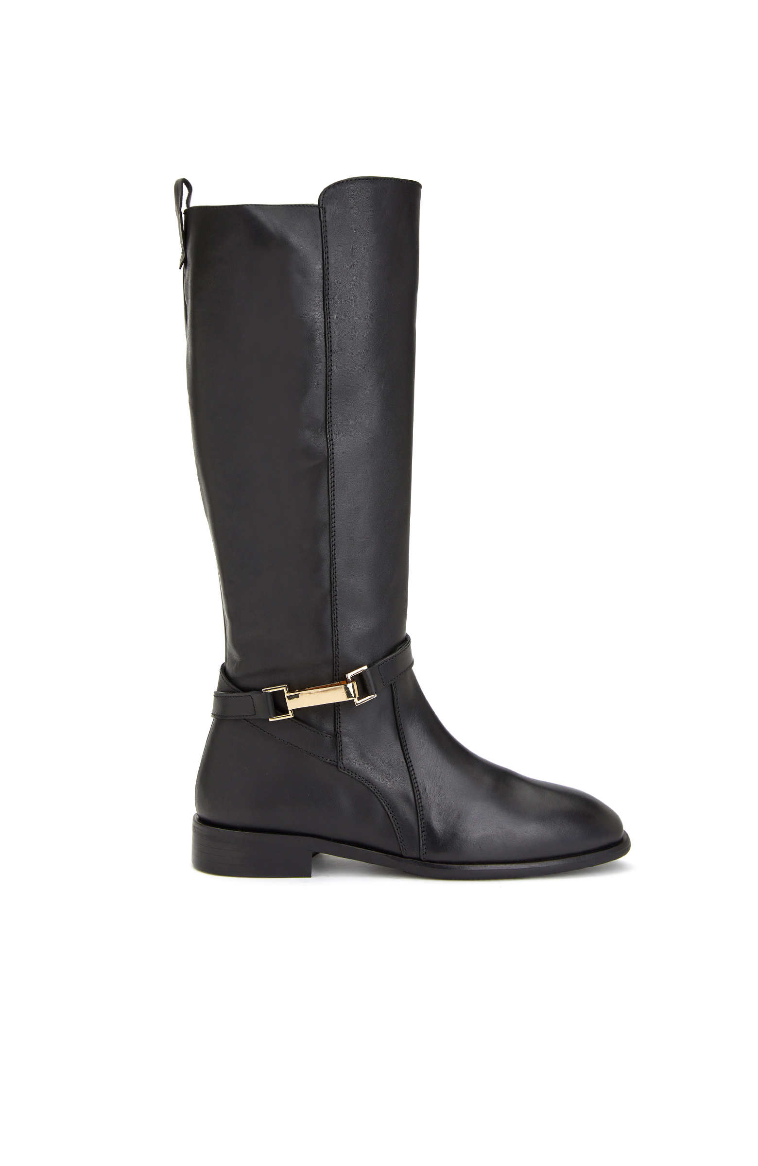 Siyah Deri Kadın Çizme