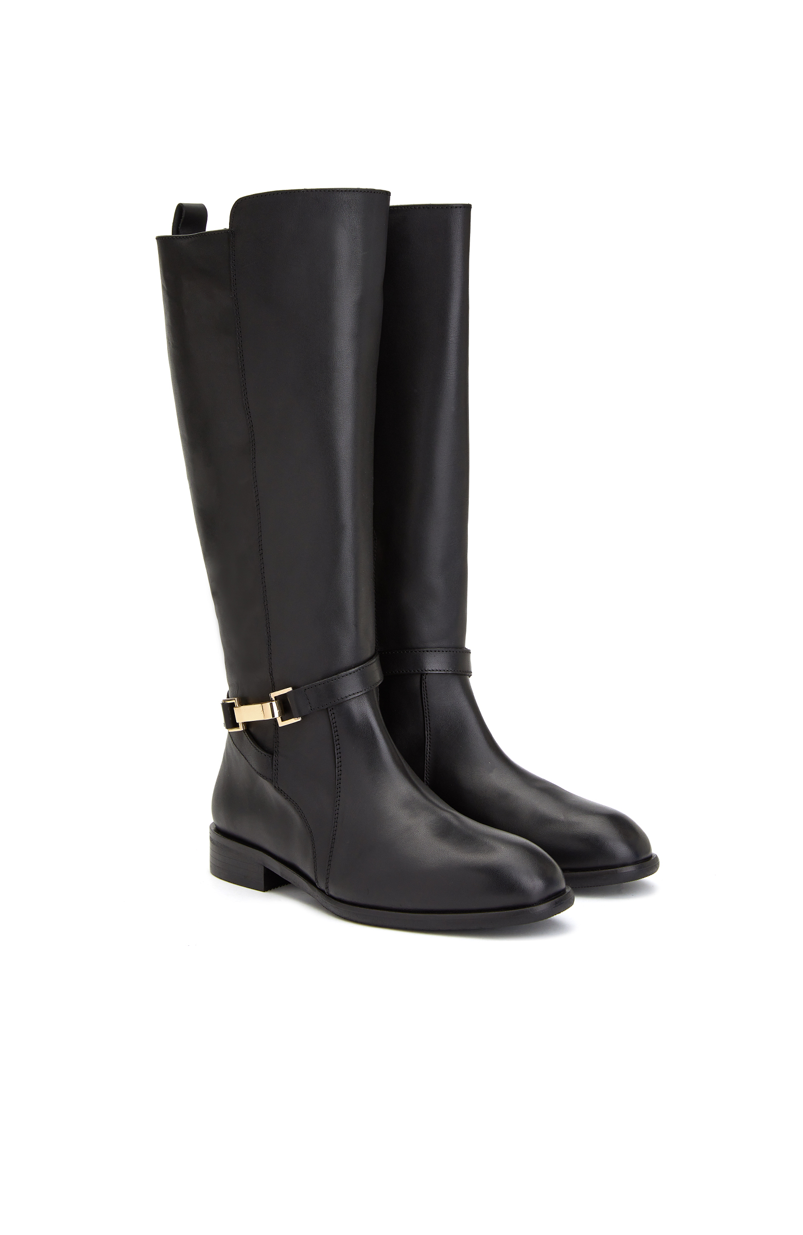 Siyah Deri Kadın Çizme