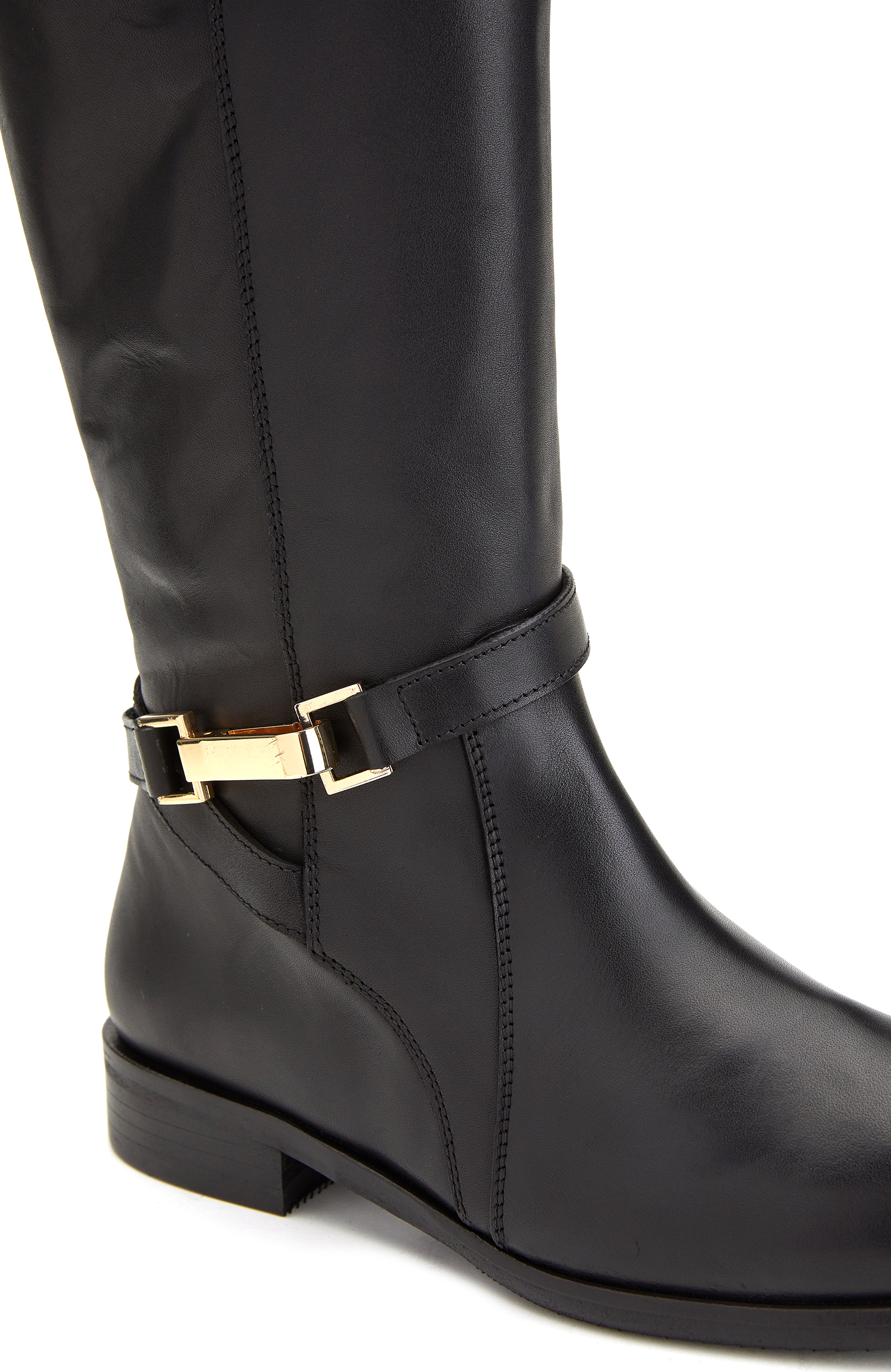 Siyah Deri Kadın Çizme