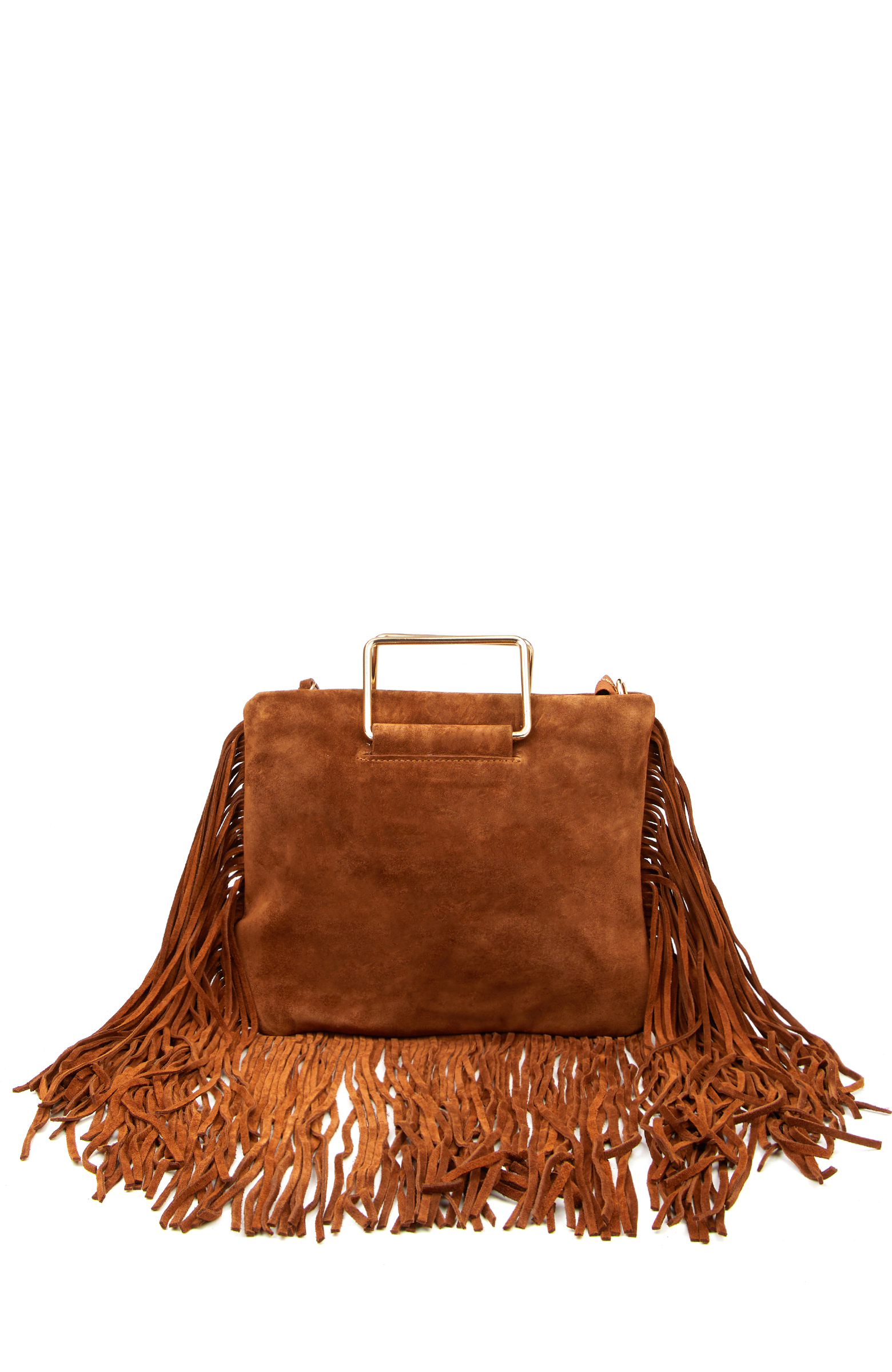 Taba Püsküllü Kadın Süet Çanta