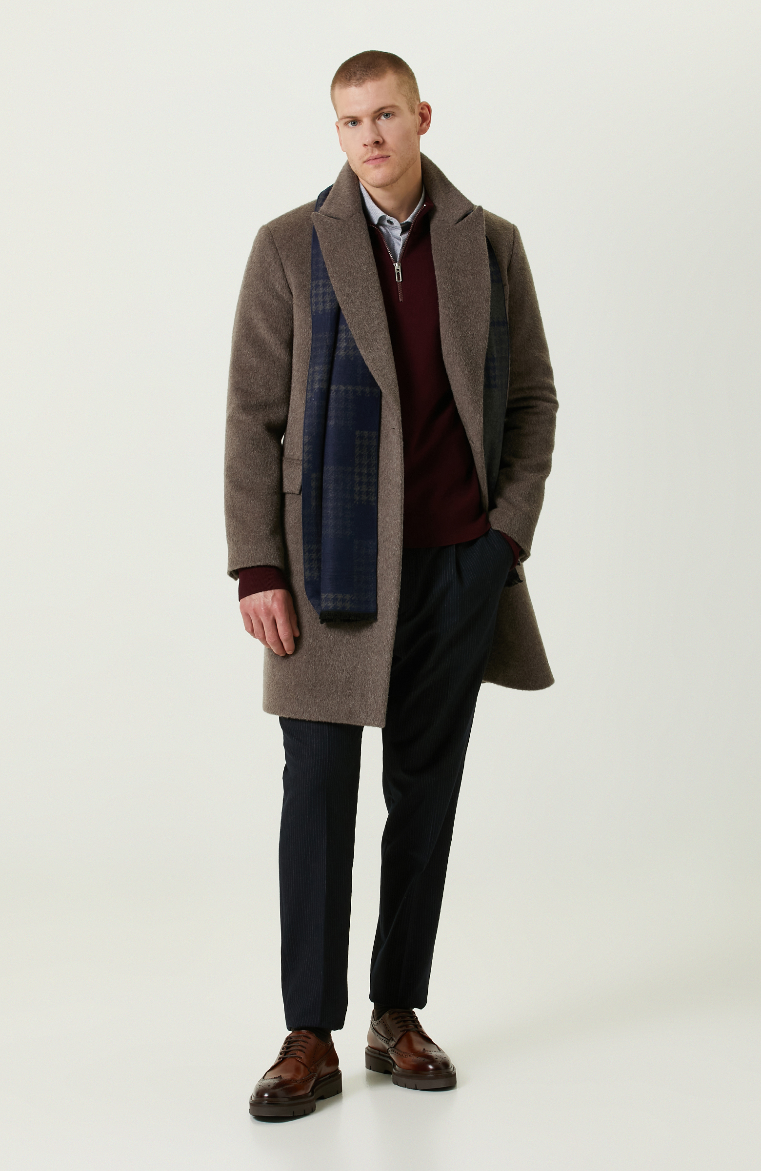 Lacivert Çizgili Pantolon