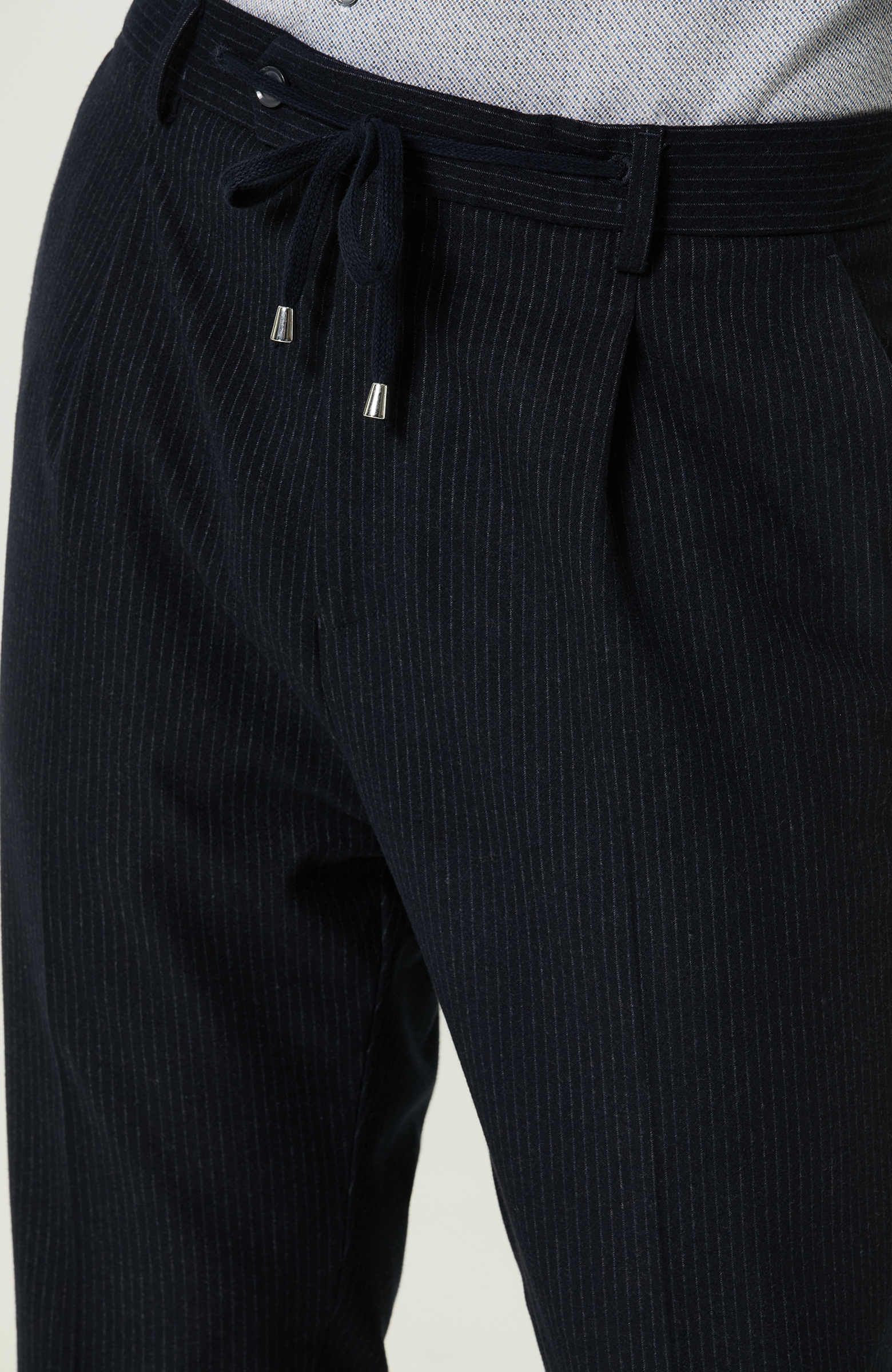 Lacivert Çizgili Pantolon