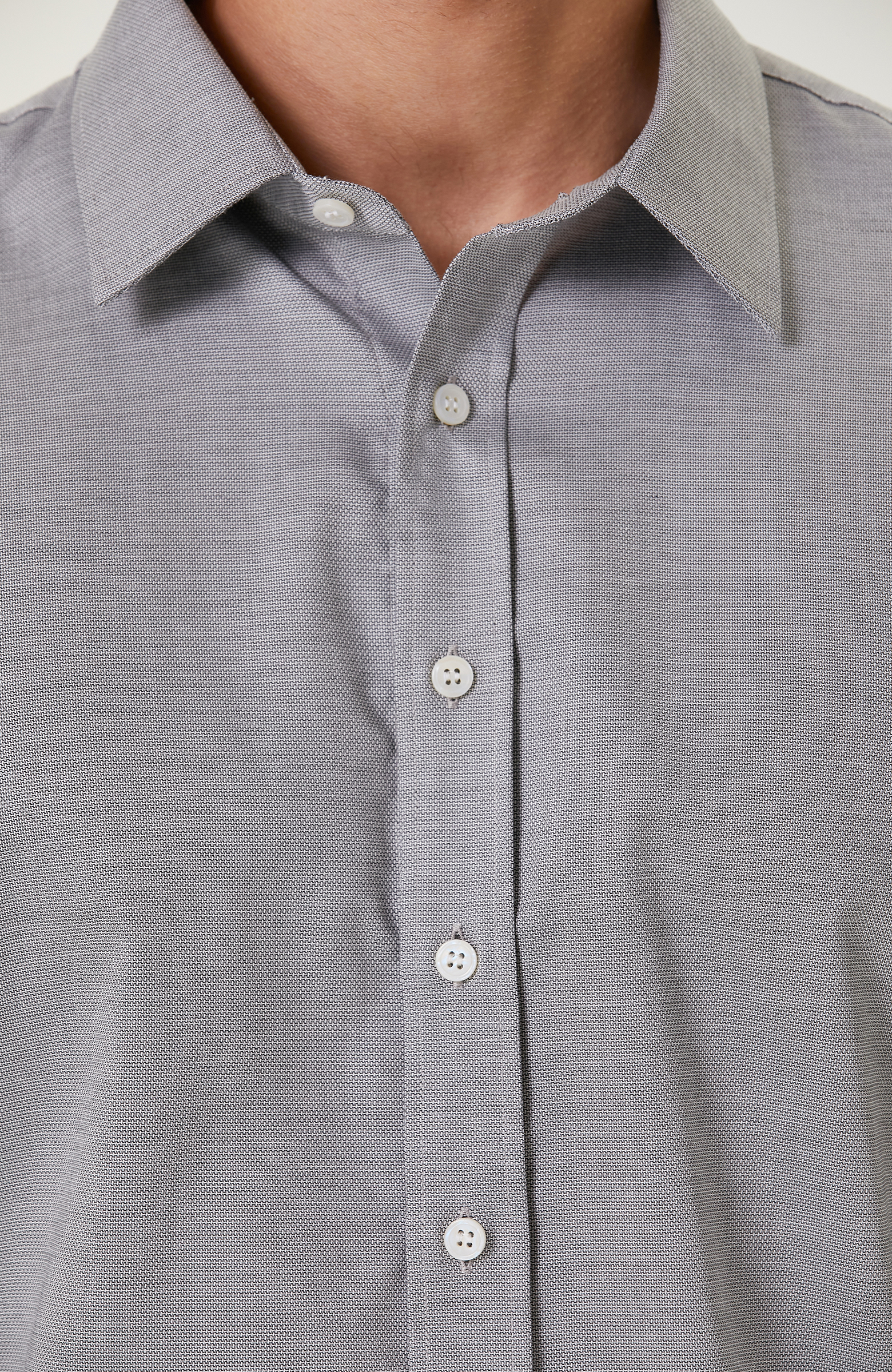 Non-Iron Pamuklu Siyah Armürlü Gömlek