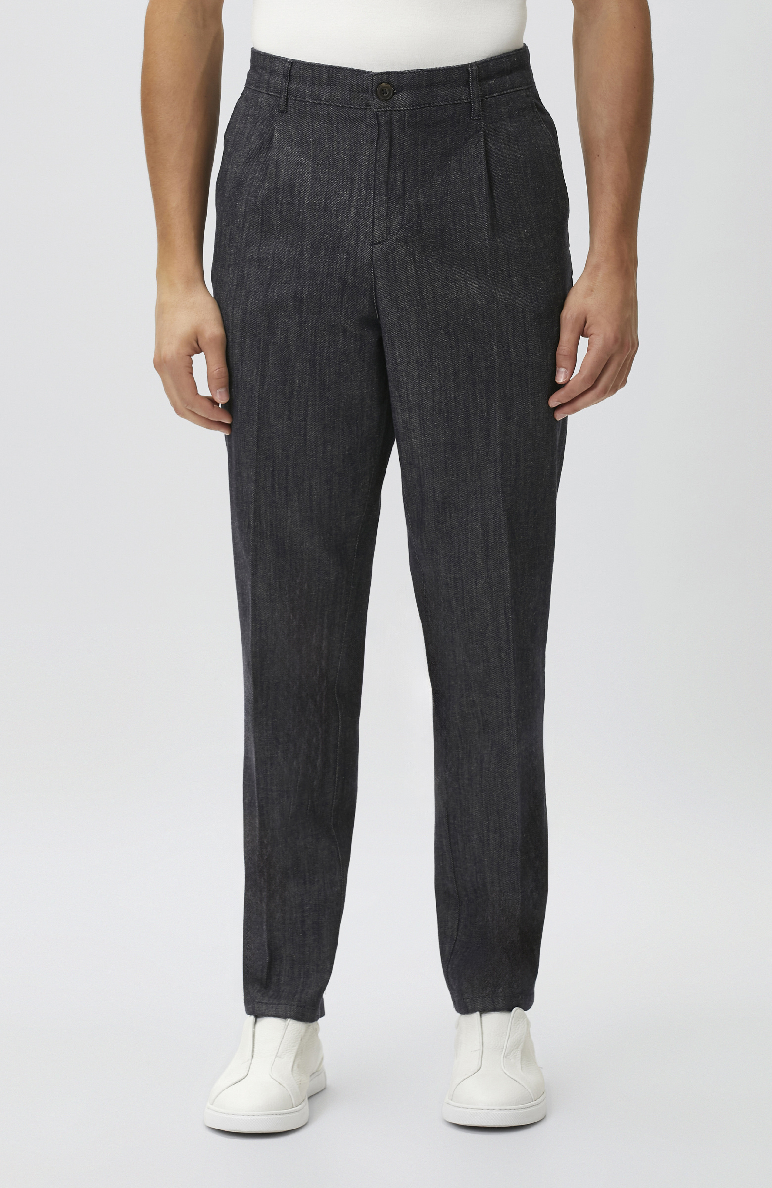 Navy Blue Casual Pants