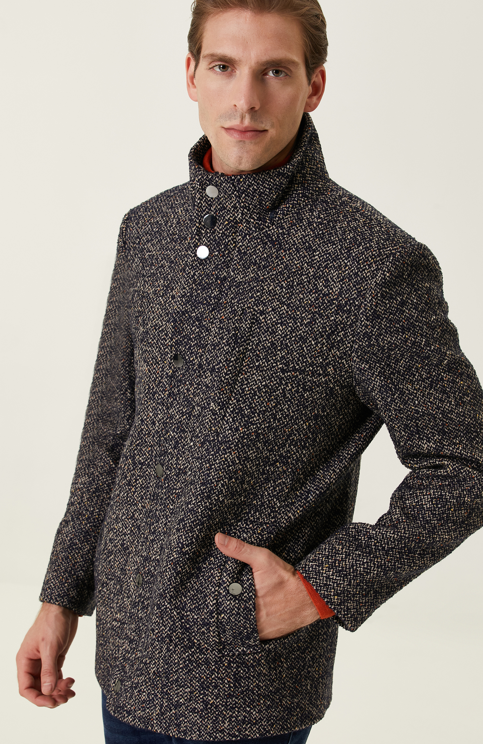 Lacivert Desenli Kaban