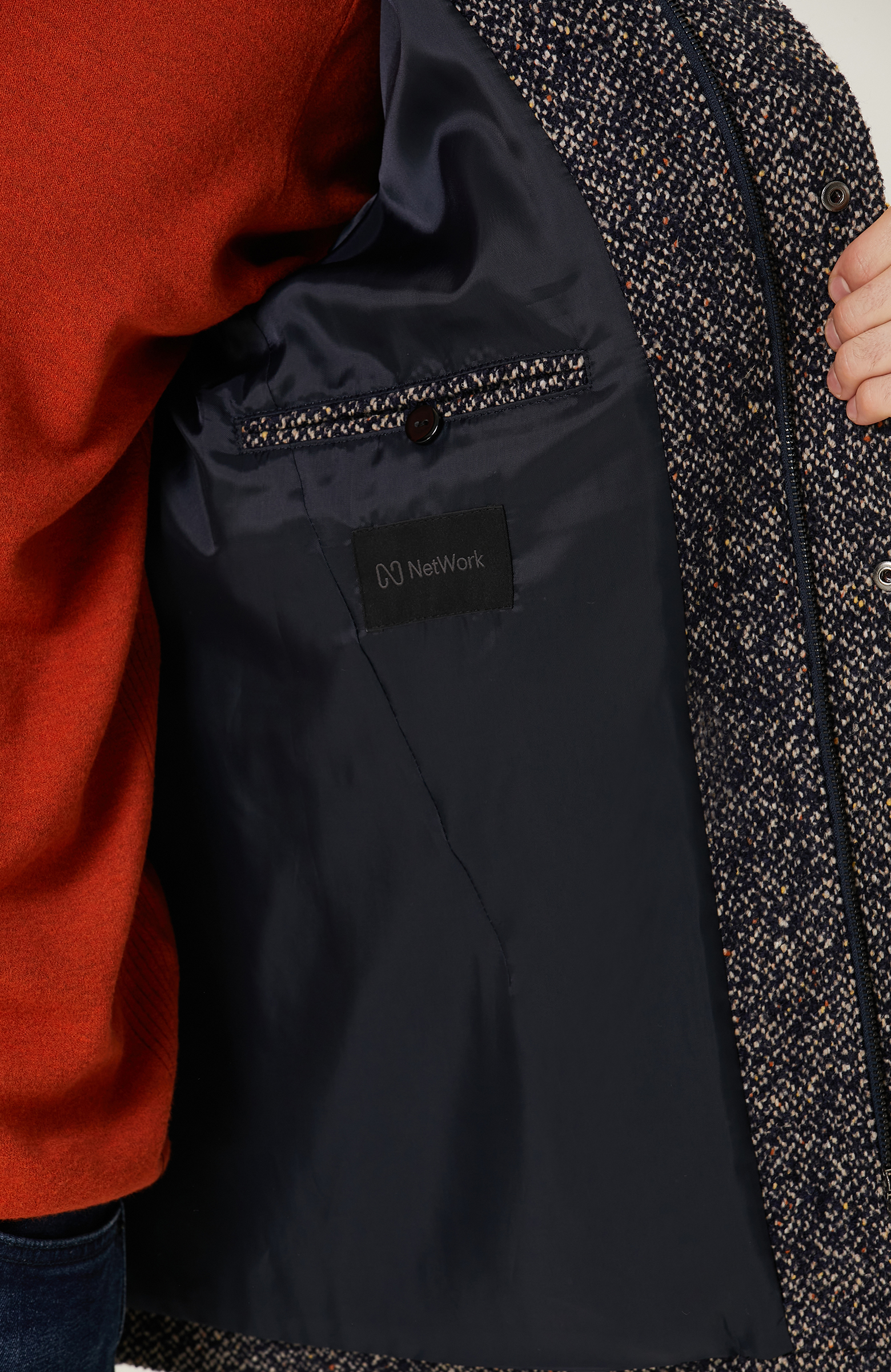 Lacivert Desenli Kaban