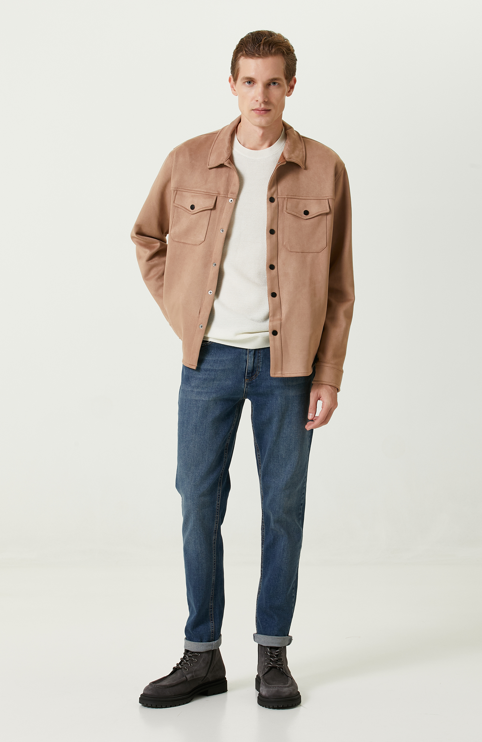 Ekru Pirinç Örgü Kazak