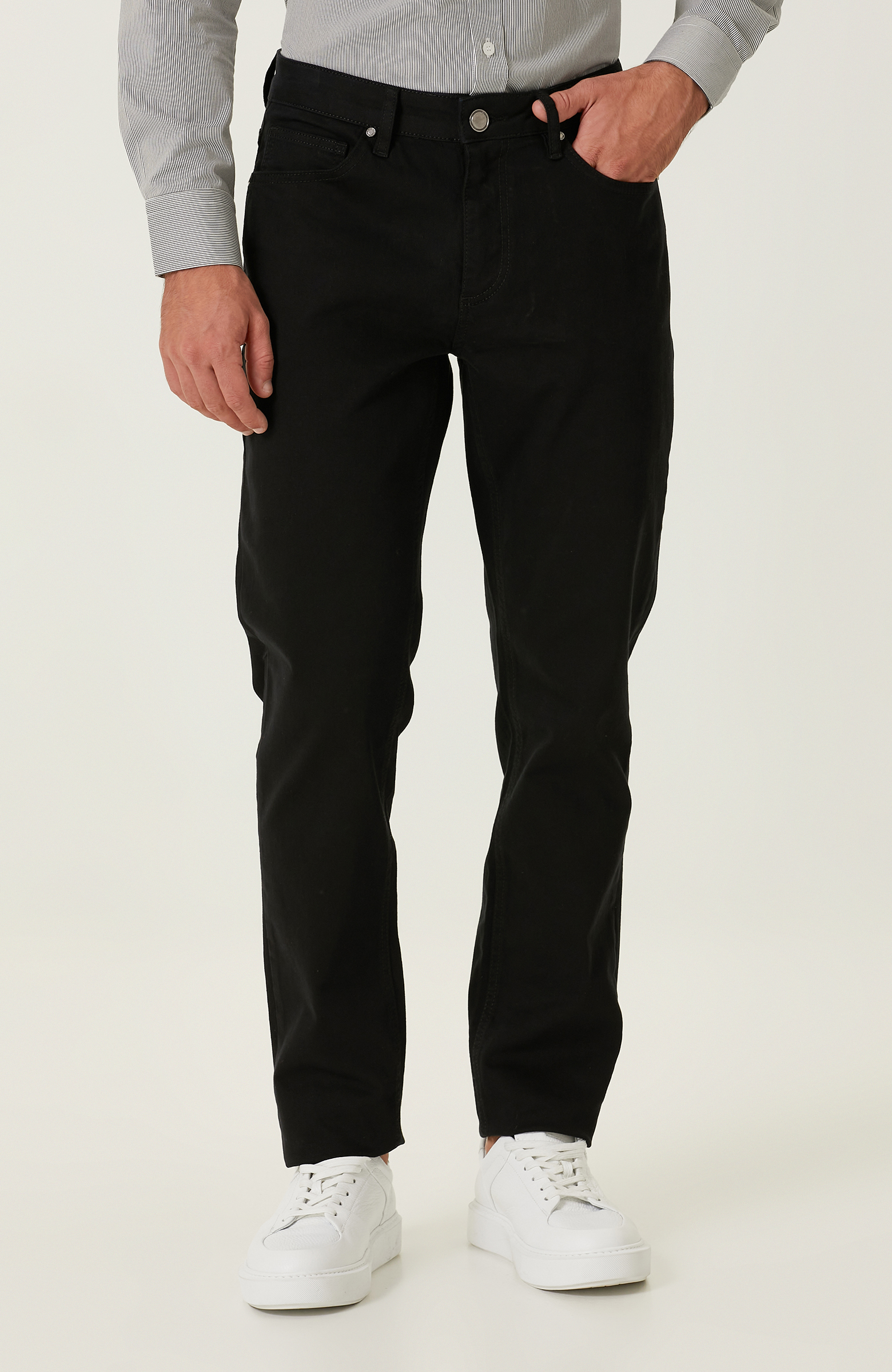 Siyah 5 Cepli Denim Pantolon_1