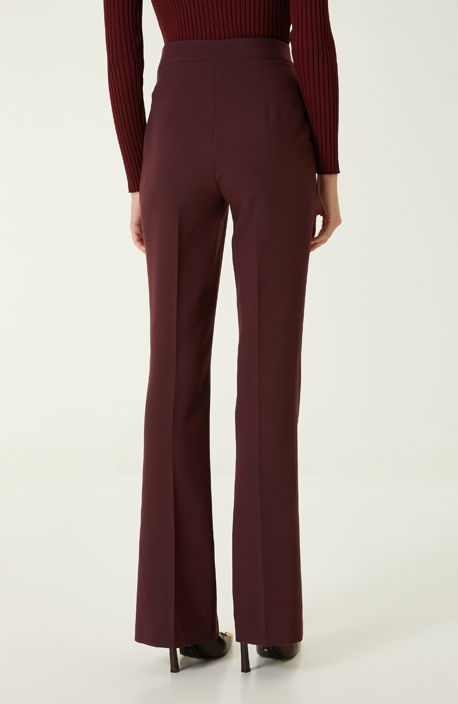 Bordo Flare Paça Pantolon