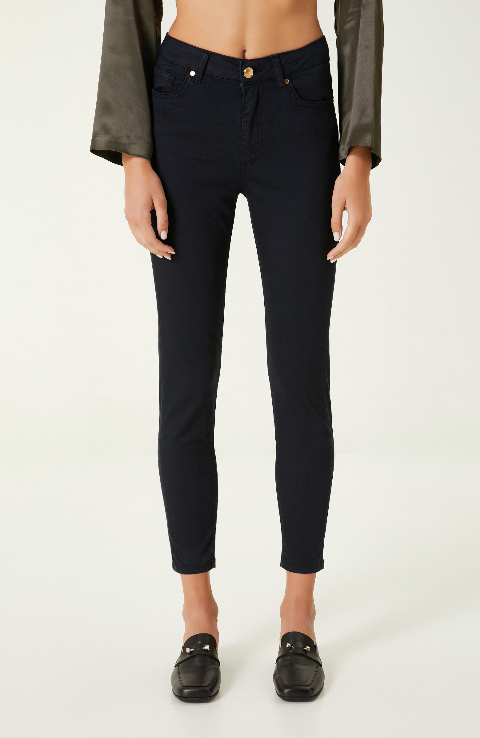 Lacivert Parça Boya Pantolon