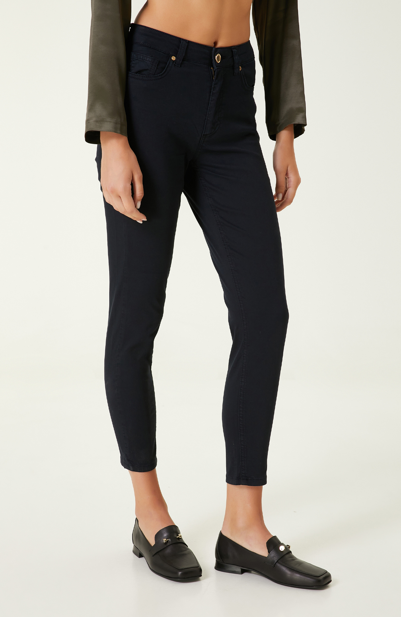 Lacivert Parça Boya Pantolon