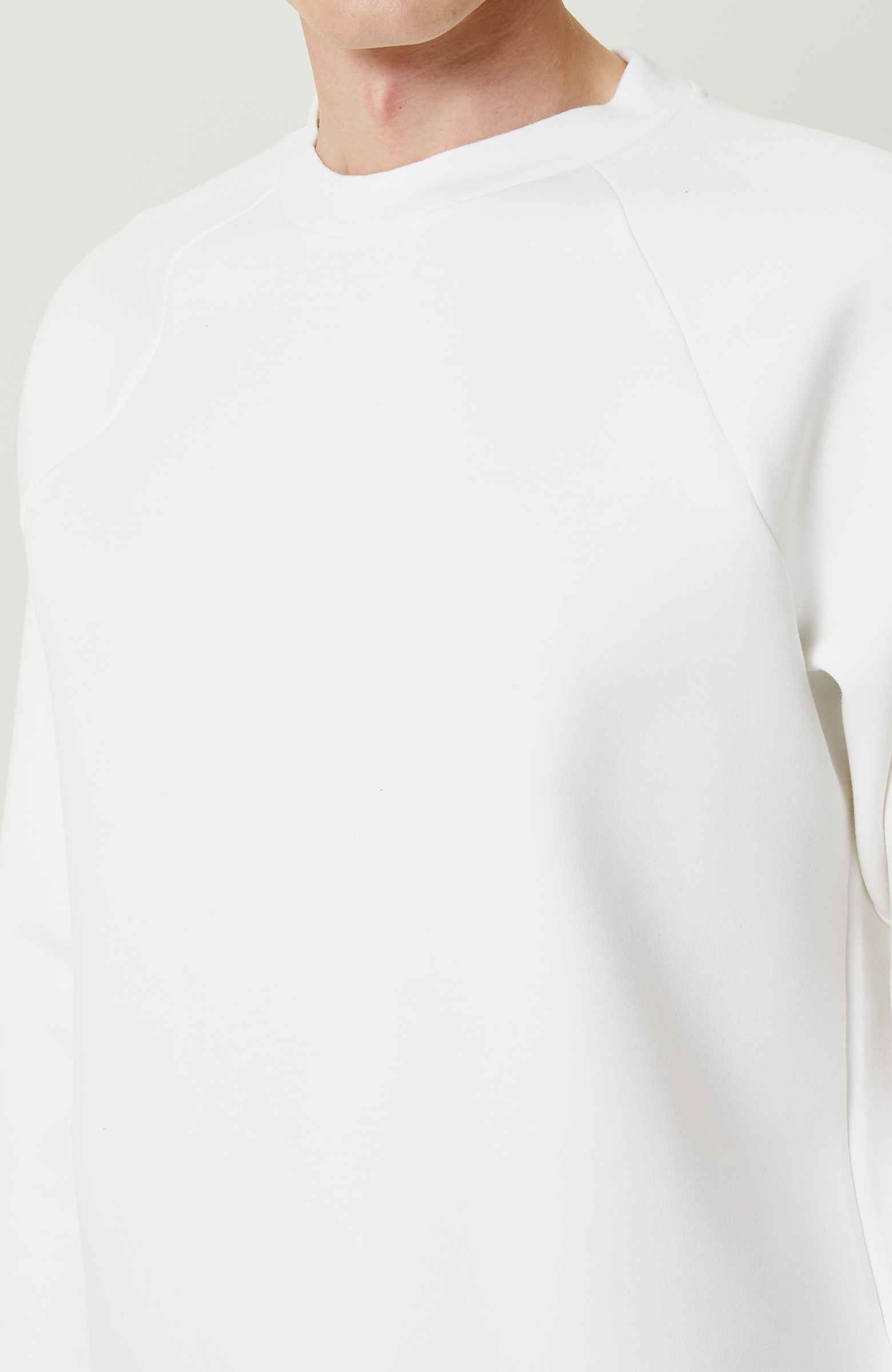 Ekru Bisiklet Yaka Sweatshirt