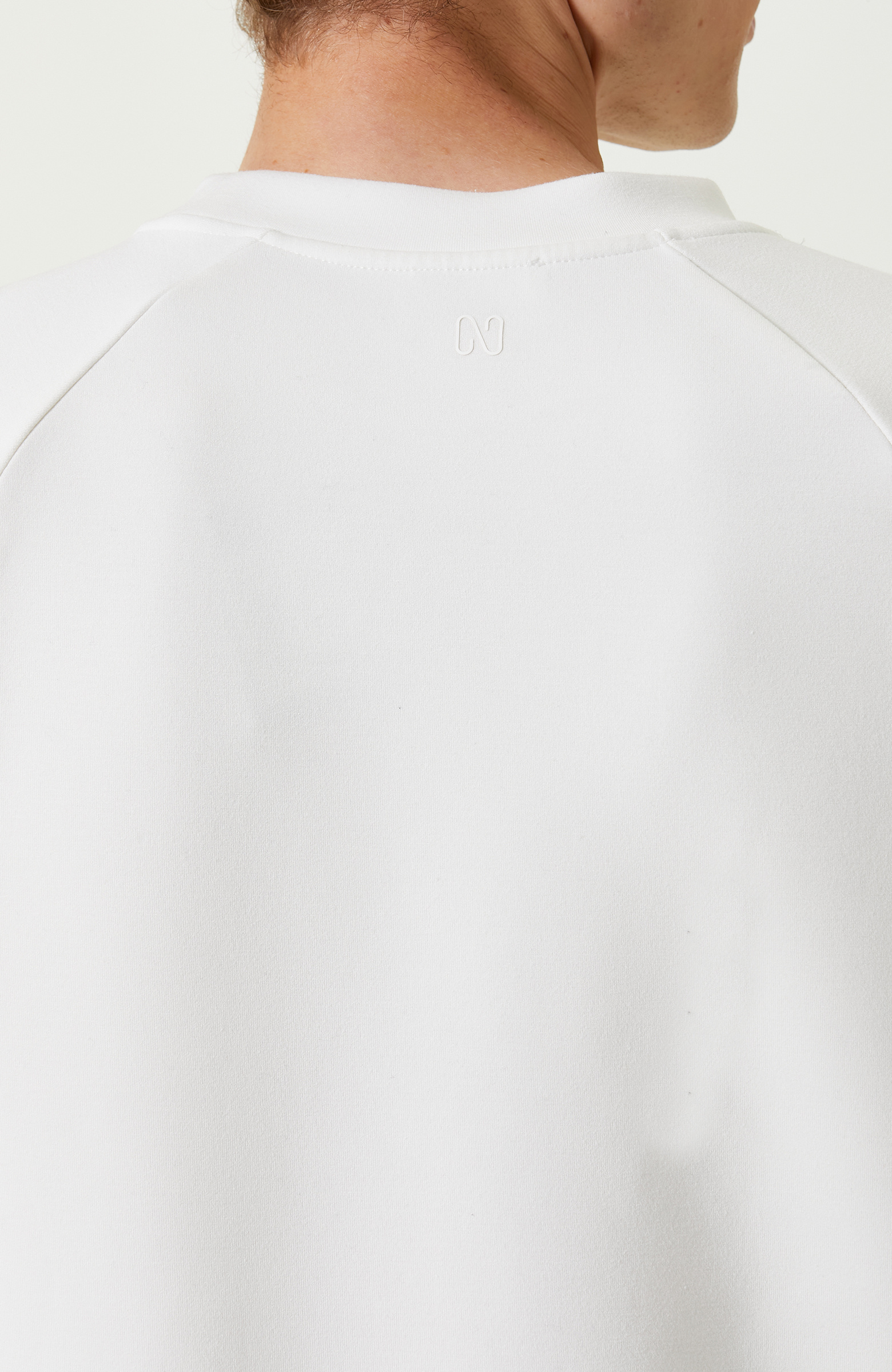 Ekru Bisiklet Yaka Sweatshirt