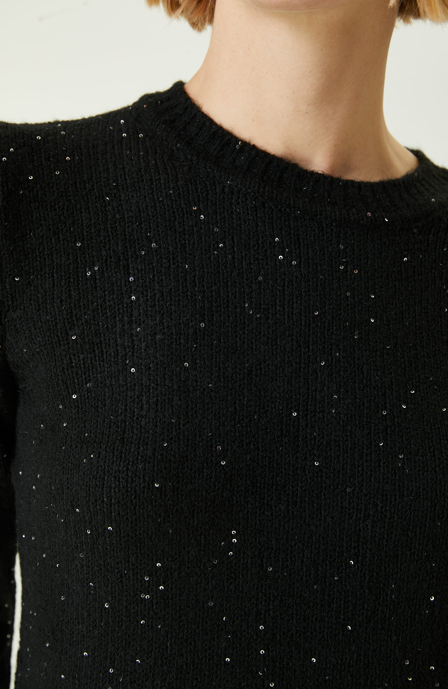 Siyah Payetli Elbise