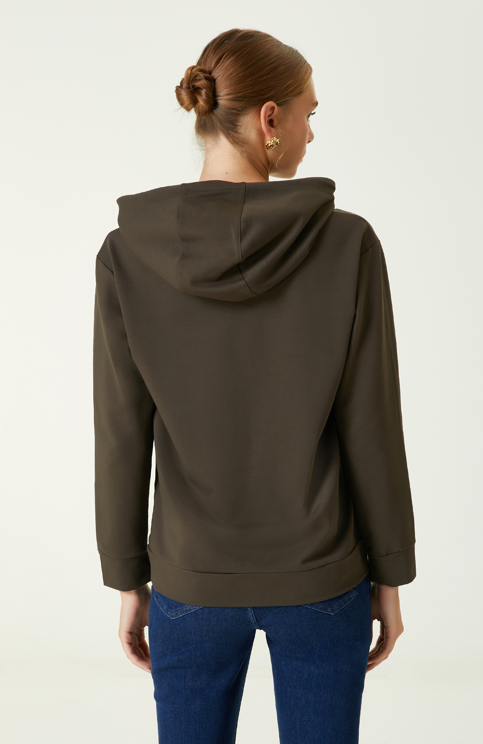 Haki Baskılı Sweatshirt