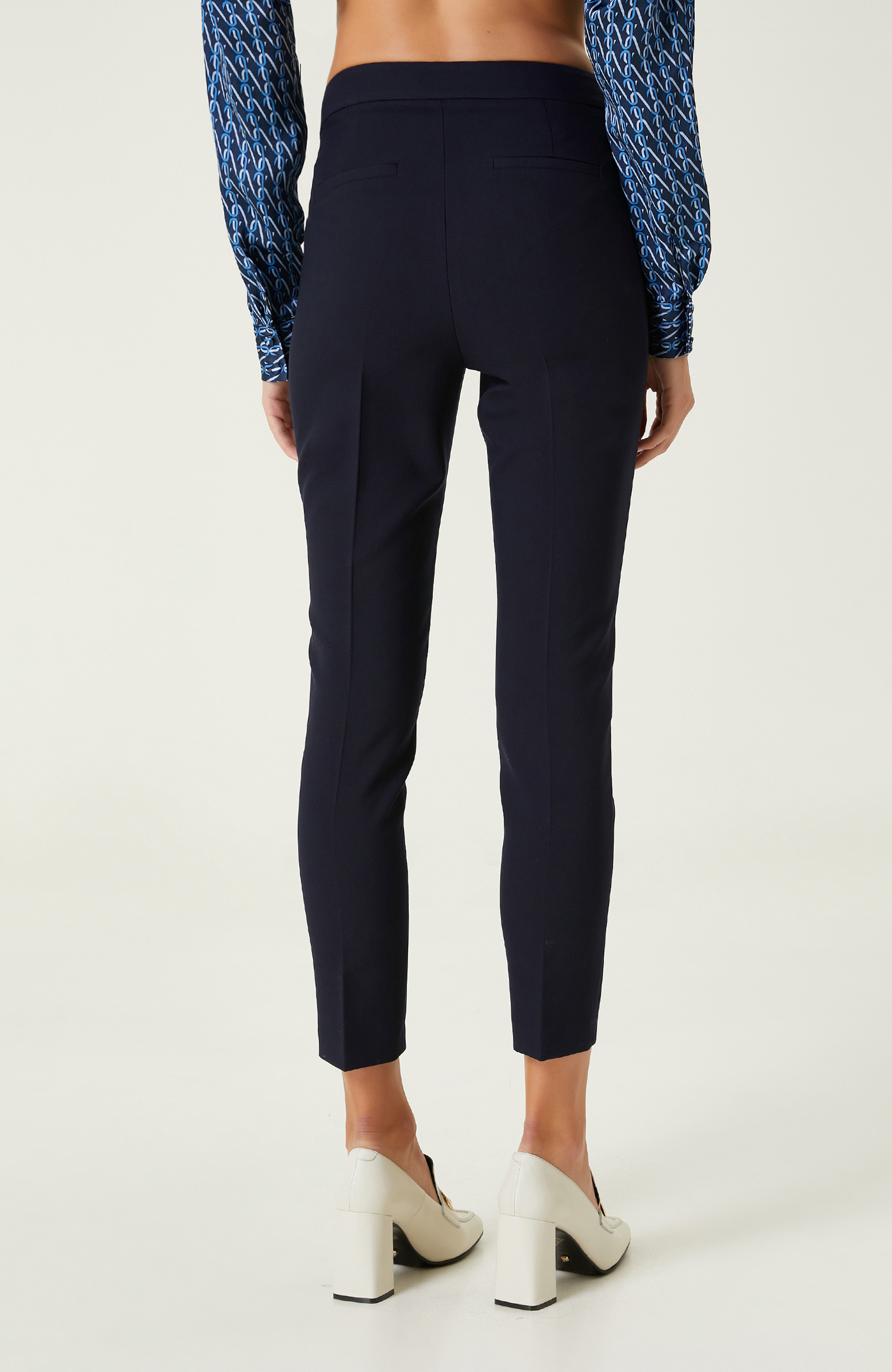 Lacivert Beli Aksesuar Detaylı Pantolon