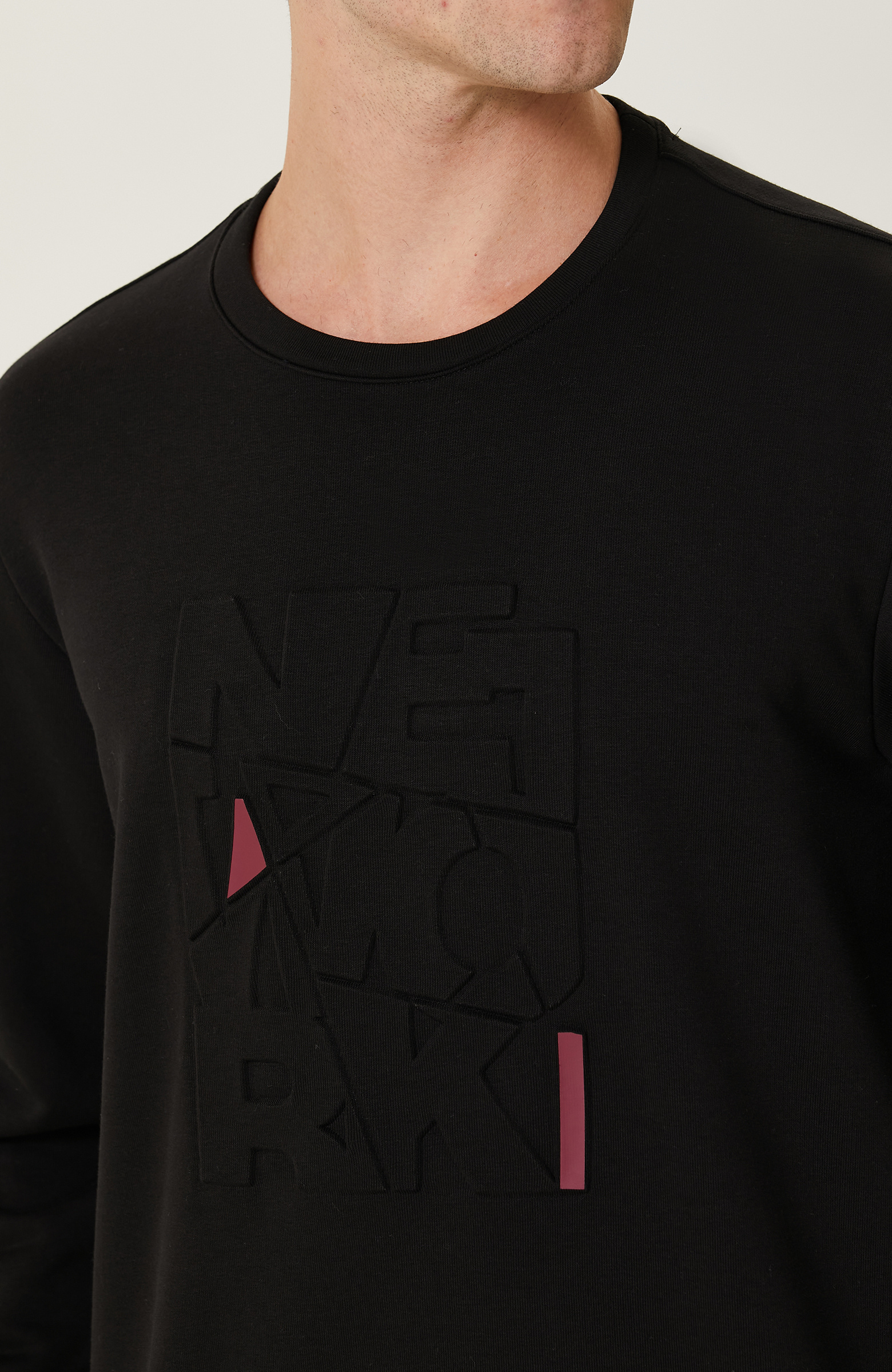 Siyah Baskılı Sweatshirt