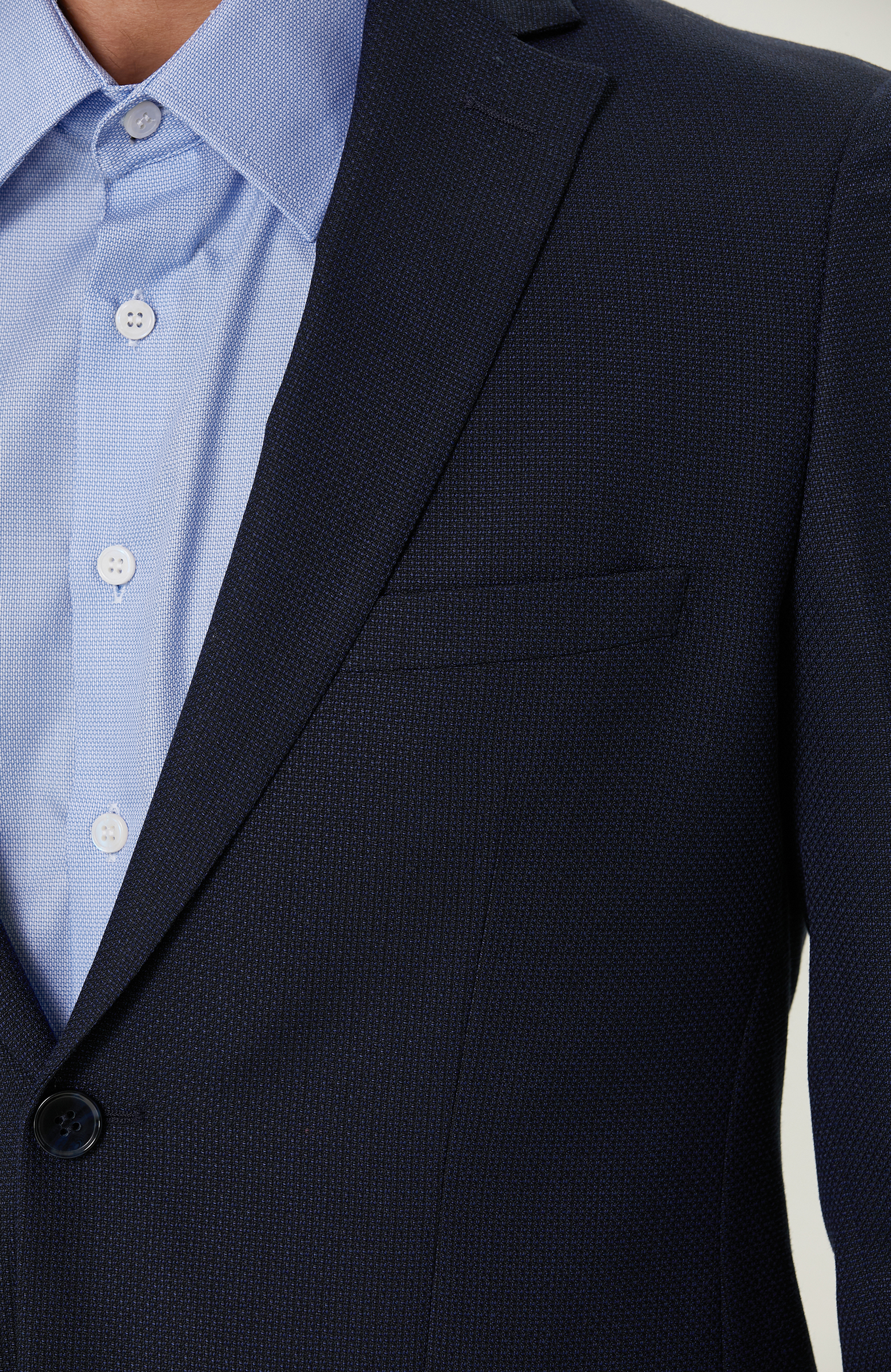 Armür Desenli Lacivert Takım Elbise