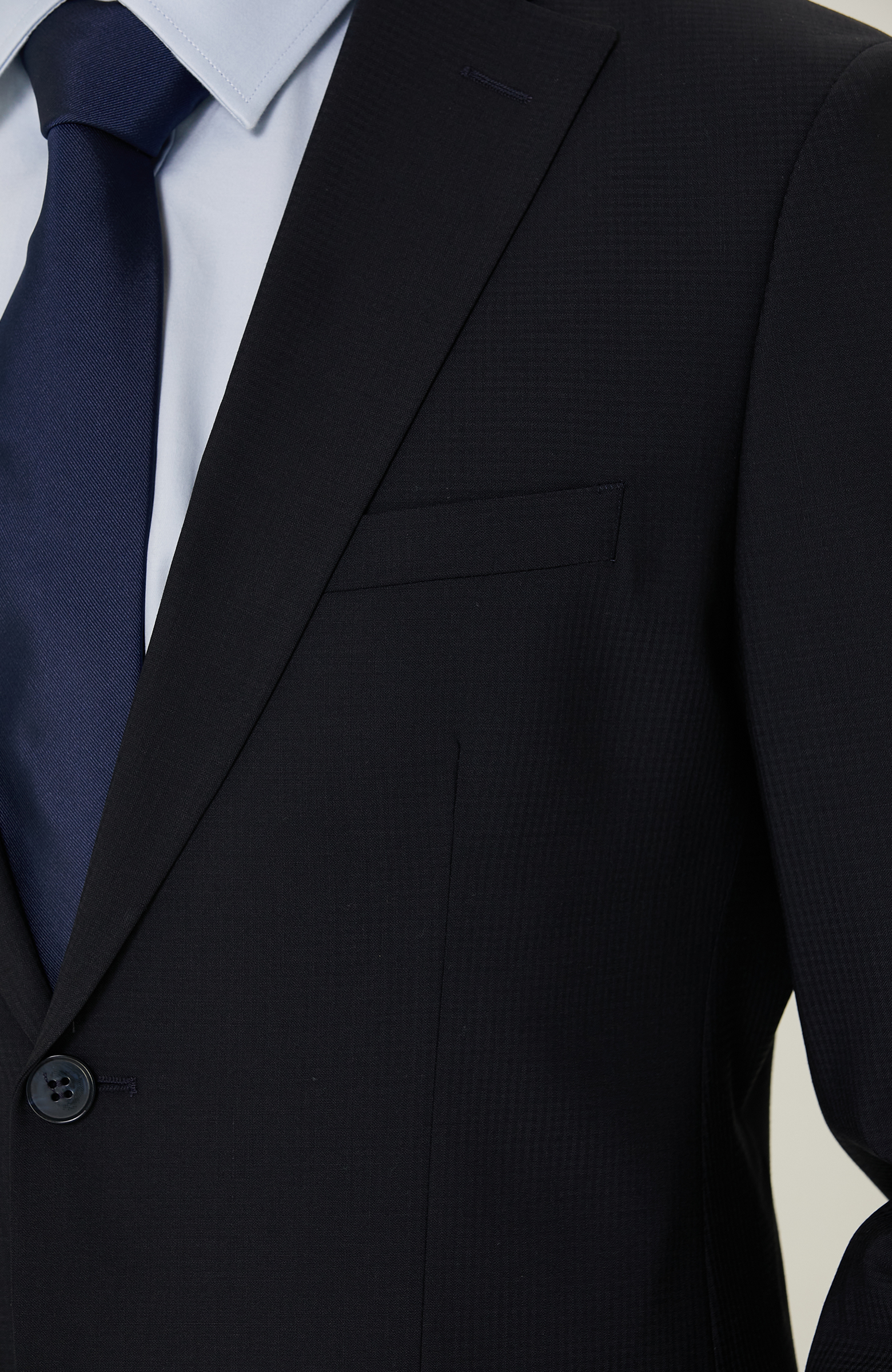 Lacivert Pötikareli Takım Elbise