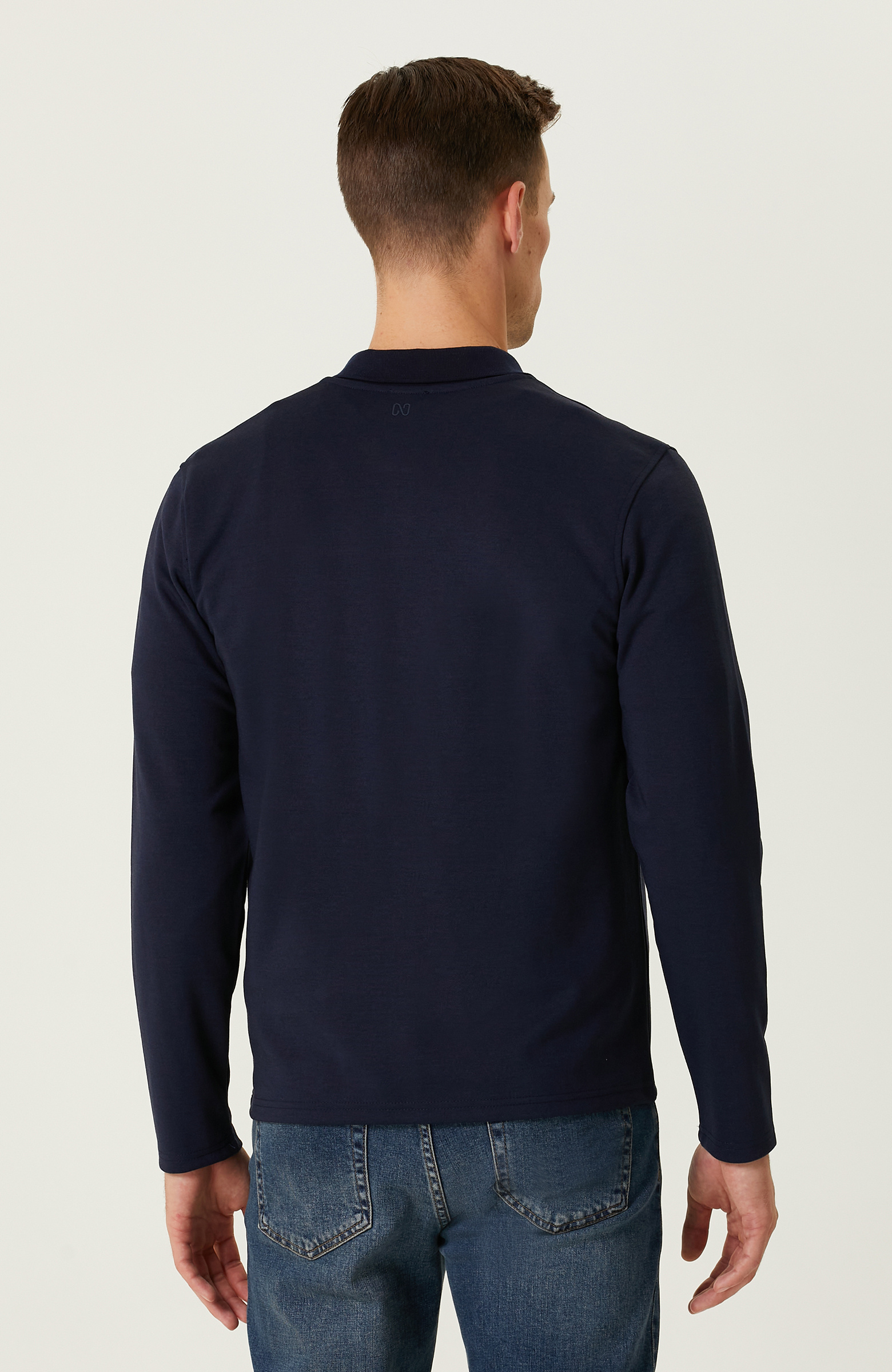 Lacivert Fermuarlı Sweatshirt