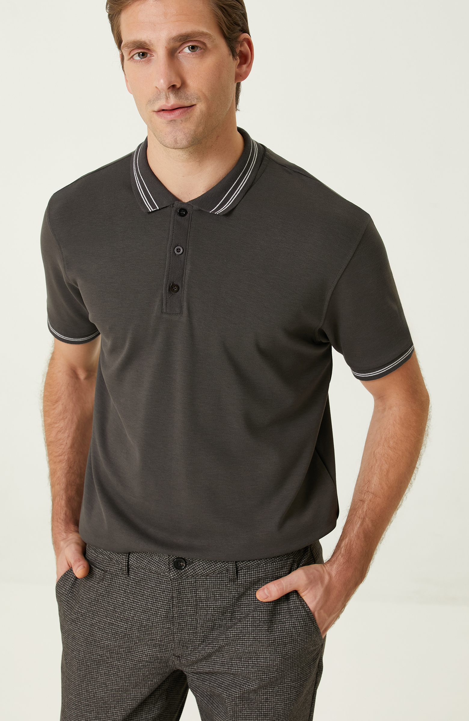 Haki Polo Yaka T-shirt