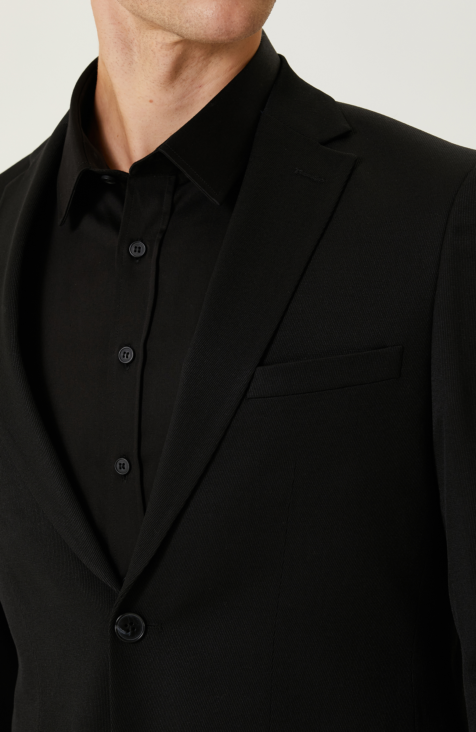 Siyah Diyagonal Takım Elbise