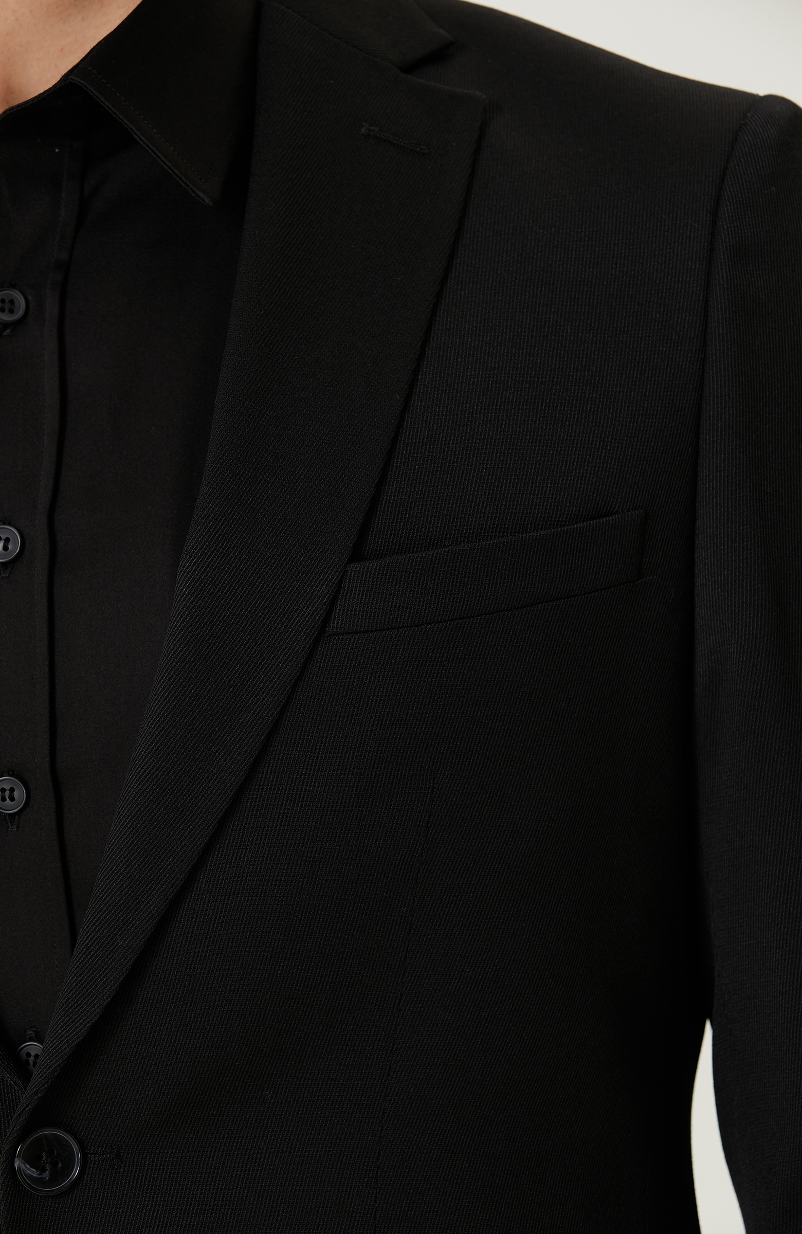 Siyah Diyagonal Takım Elbise