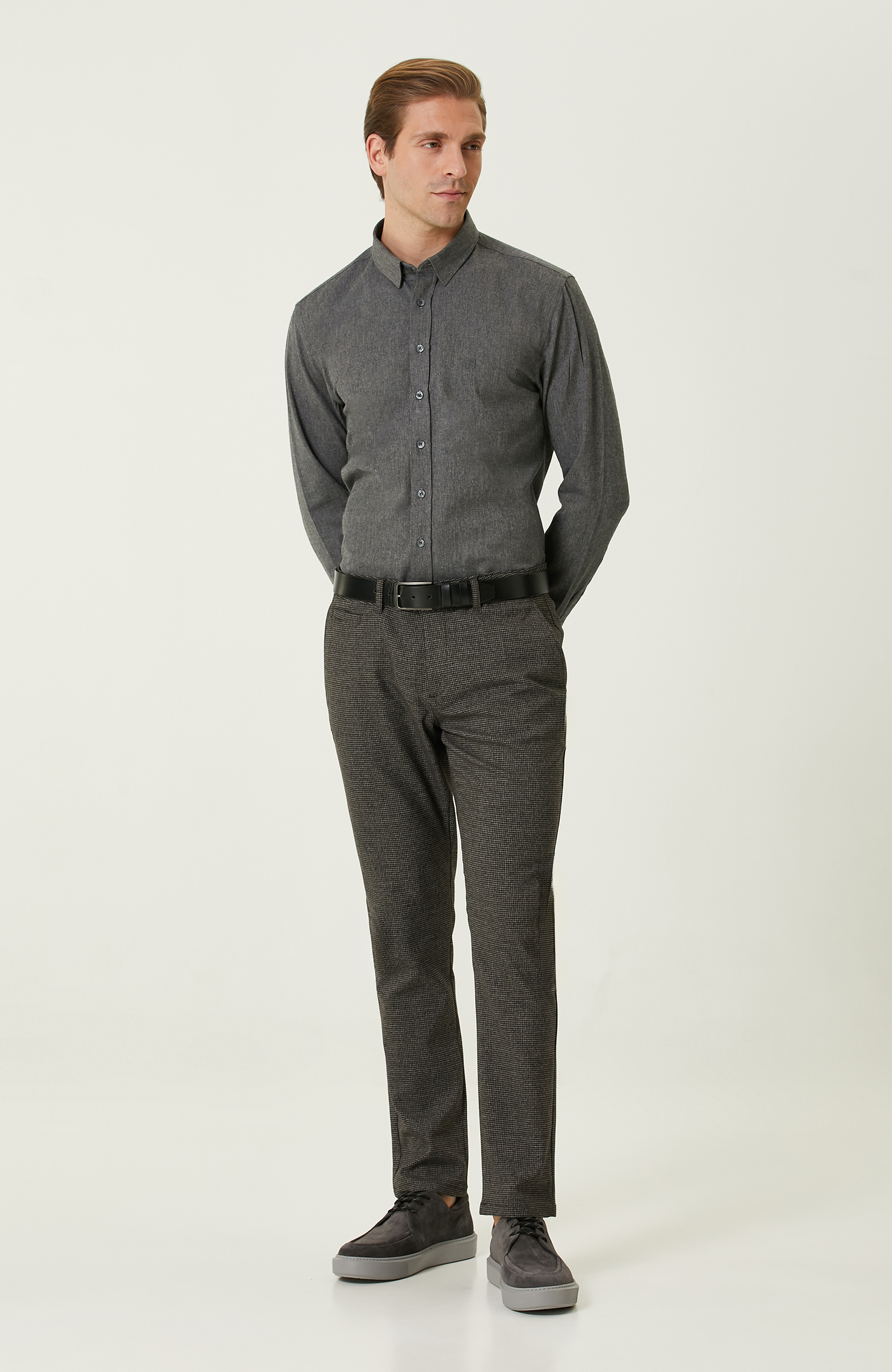 Antrasit Flanel Gömlek