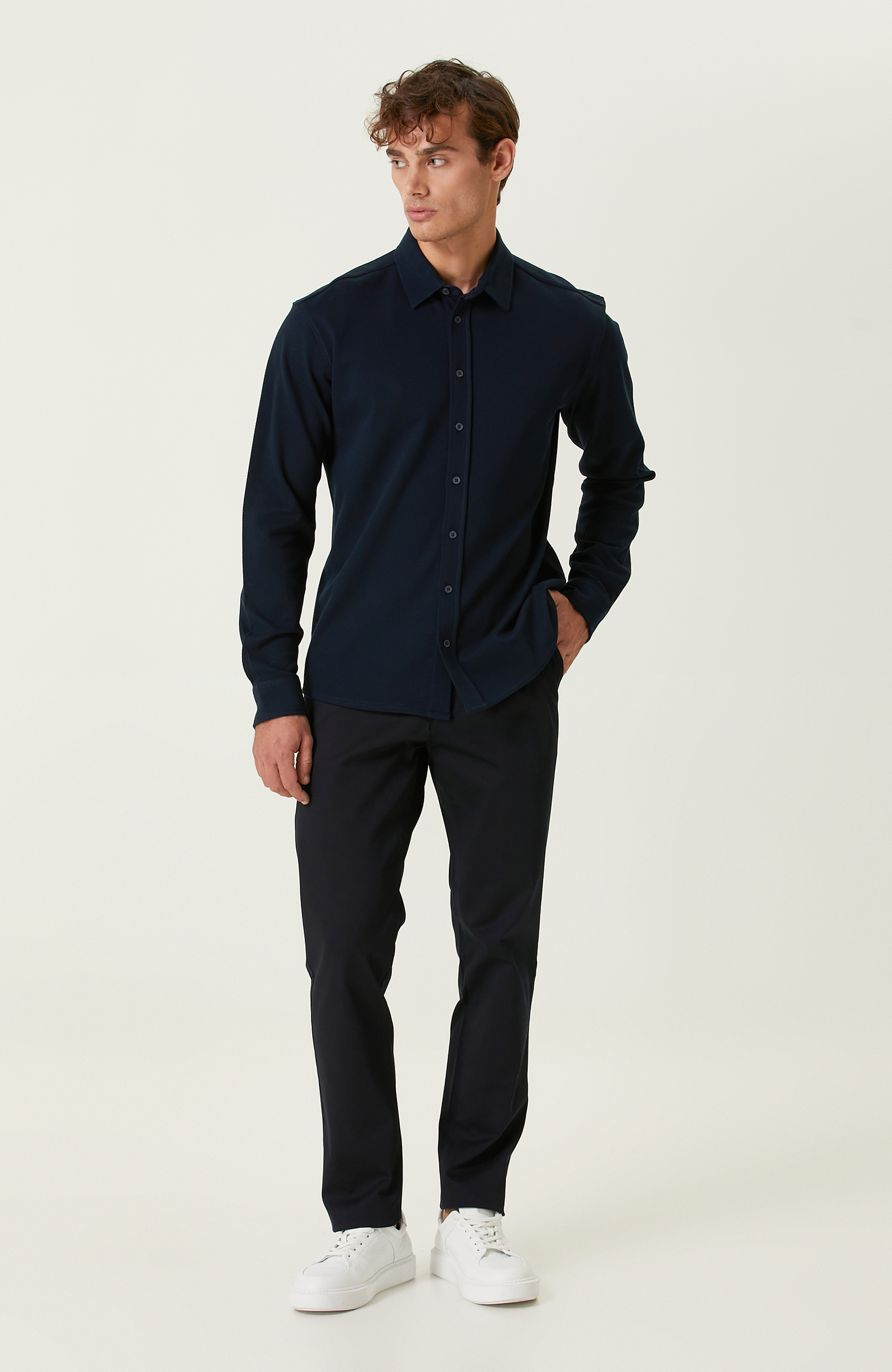 Lacivert Chino Pantolon