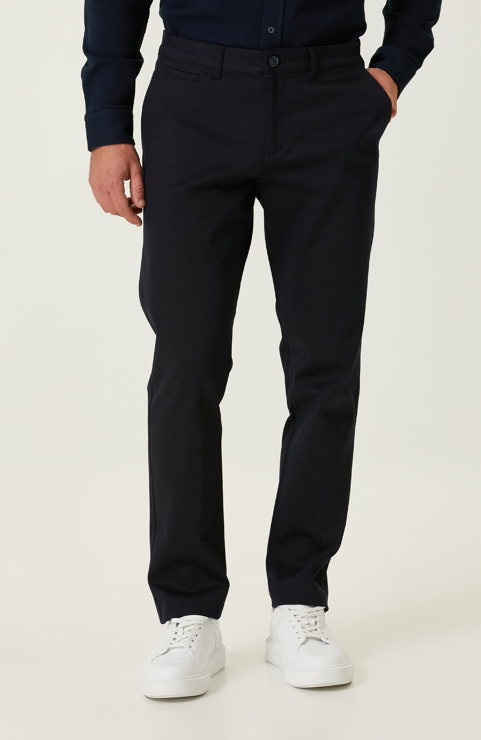 Lacivert Chino Pantolon