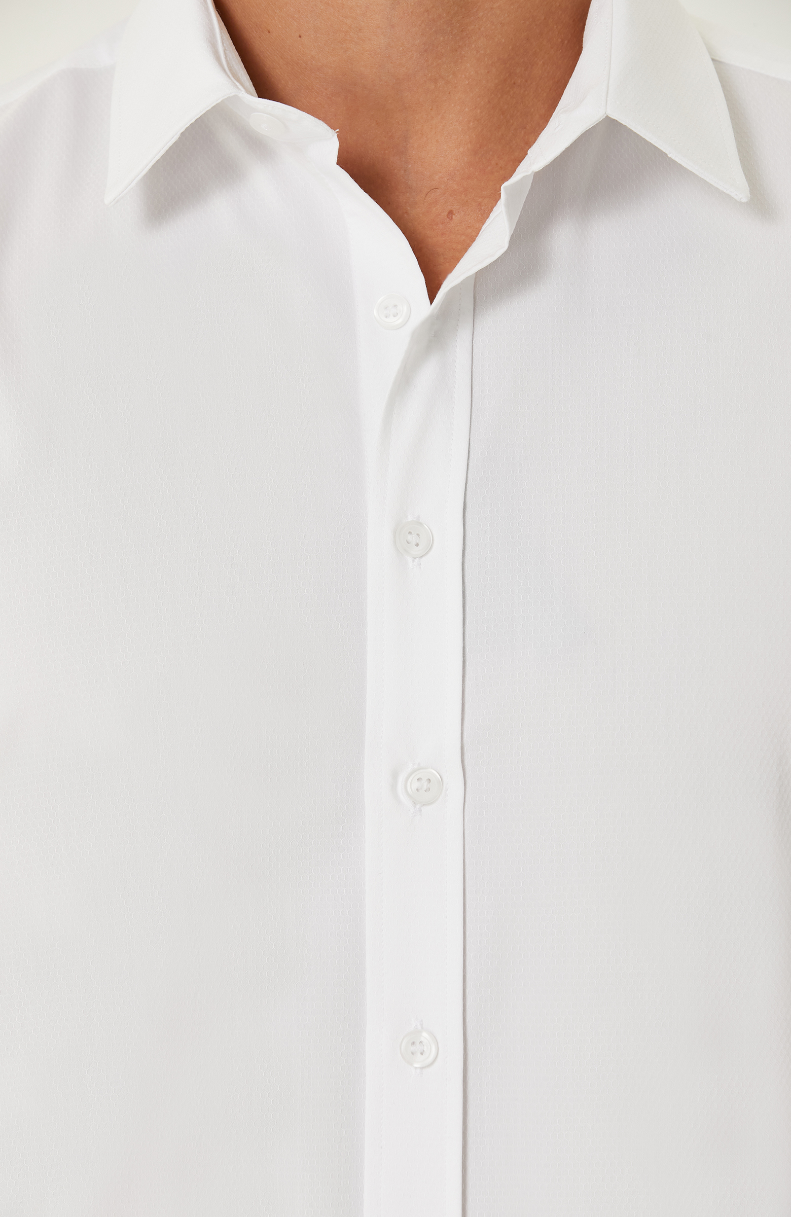 Beyaz Likralı Gömlek